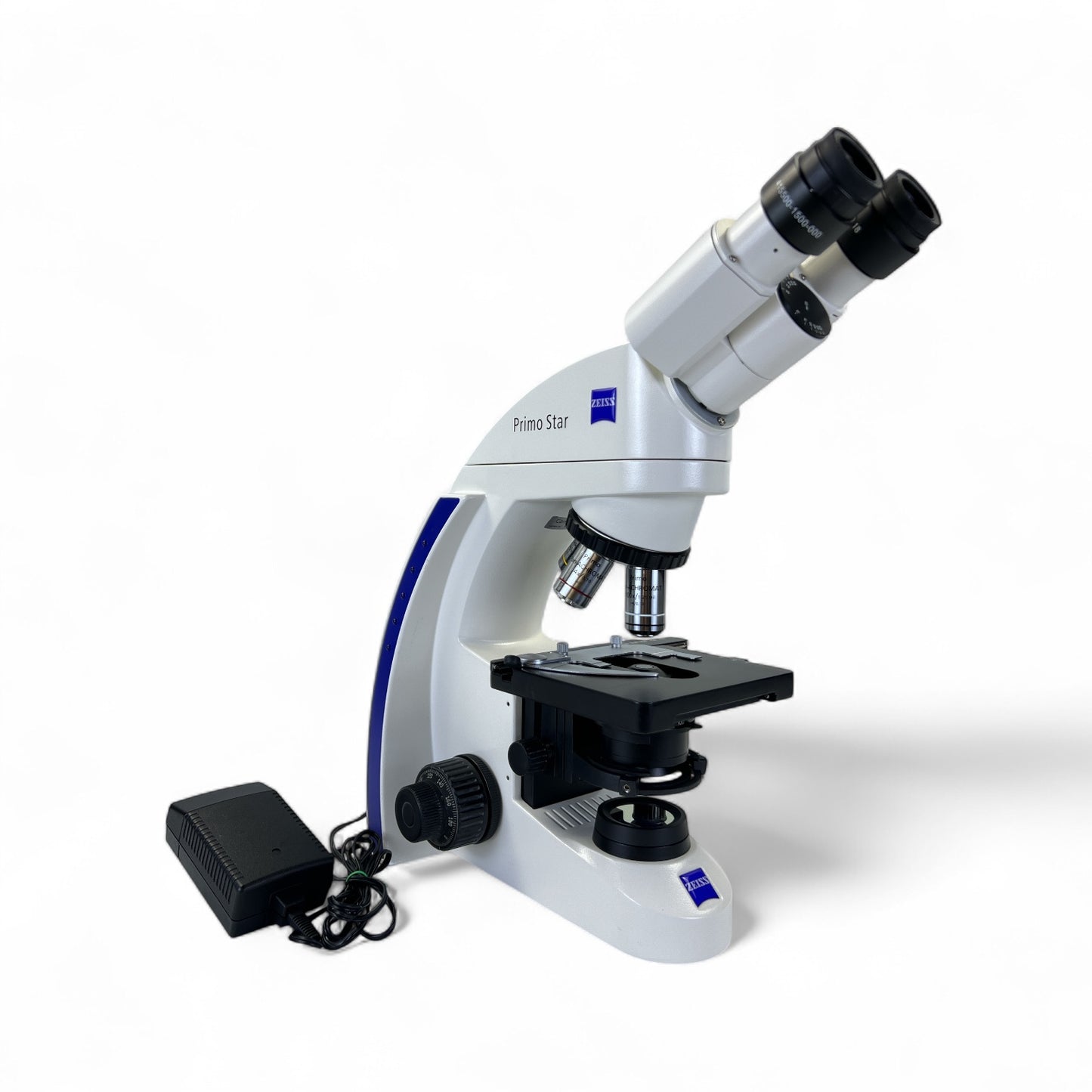 Zeiss Primo Star Microscope w/ 4x–100x Plan Objectives & Power Supply