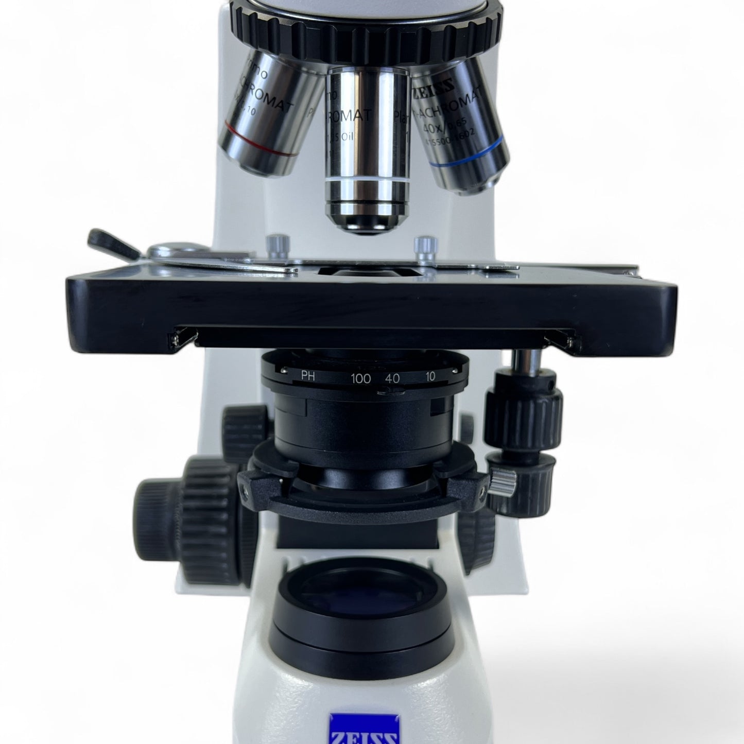 Zeiss Primo Star Microscope w/ 4x–100x Plan Objectives & Power Supply