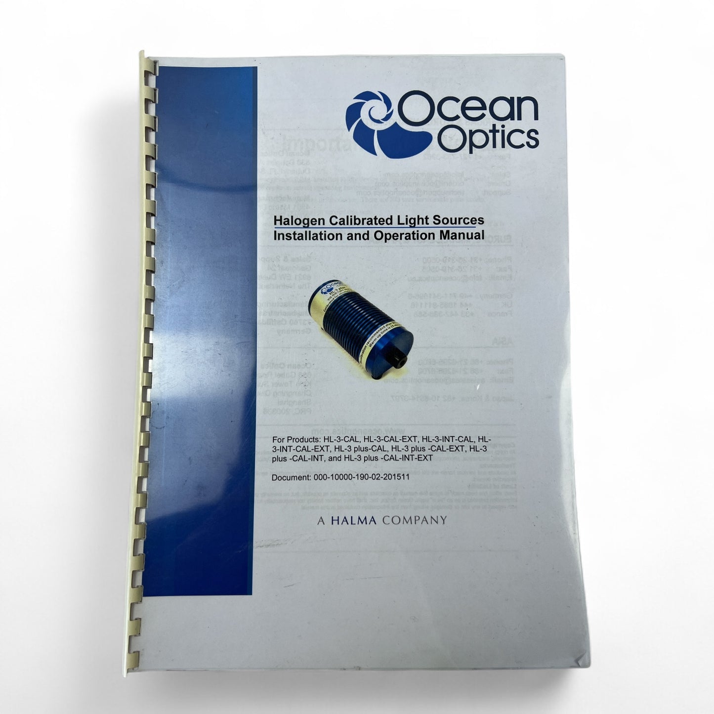 Ocean Optics VIS-NIR Light Source HL-3-INT-CAL 350-1100nm