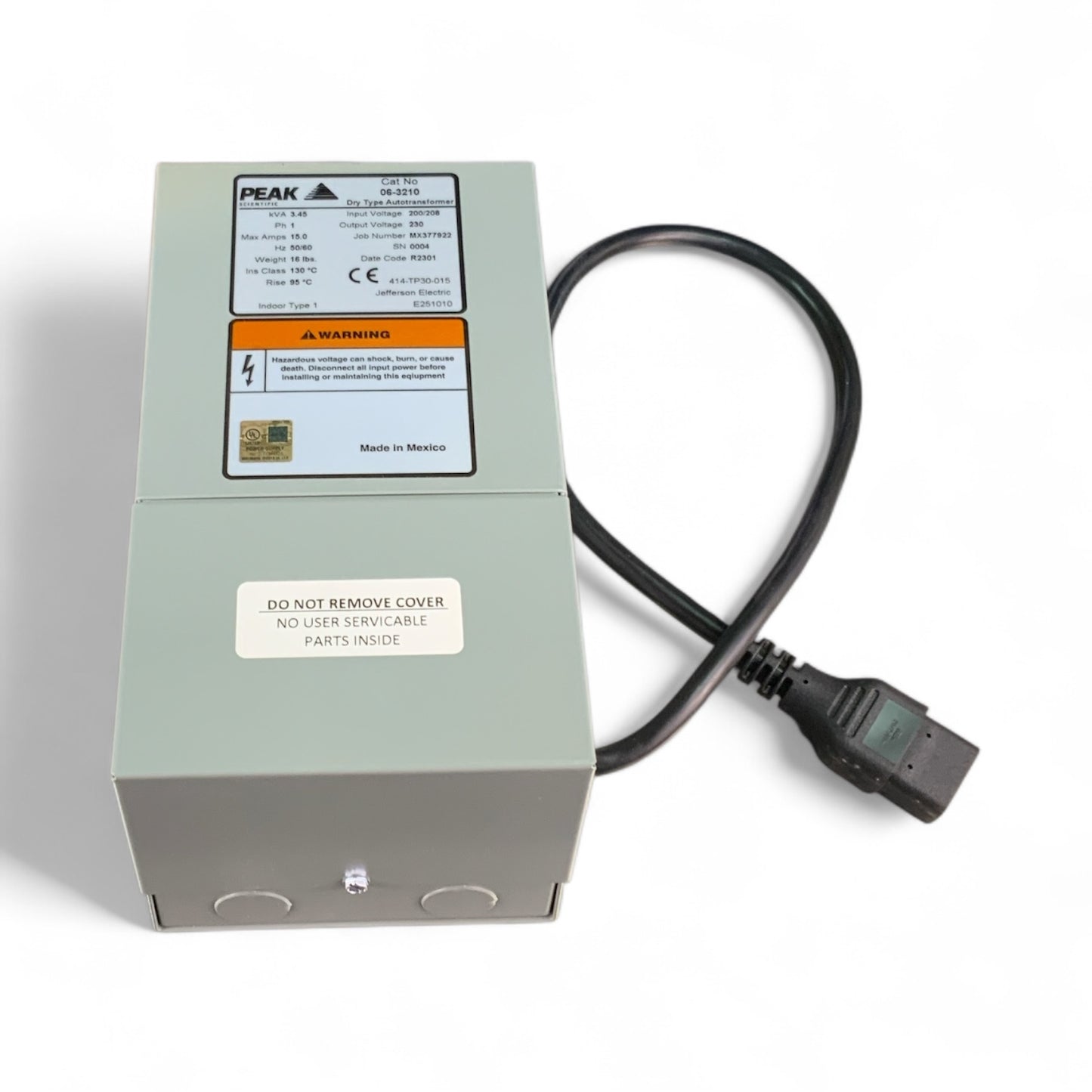 Peak Scientific 06-3210 Dry Type Autotransformer (Best Offer!)