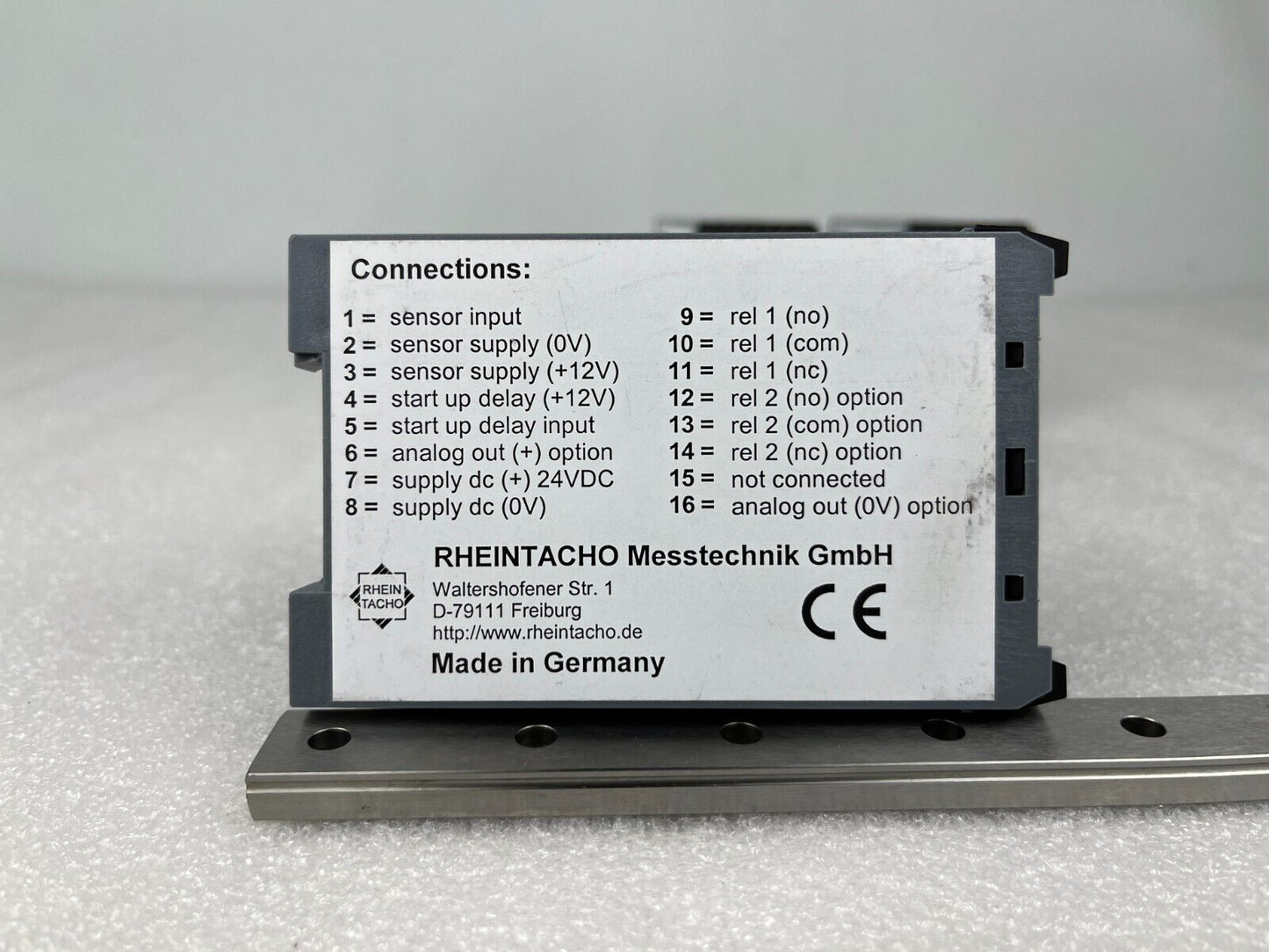 Rheintacho 5820.200 CRRA Speed Monitor 18–36VDC (Powers On)