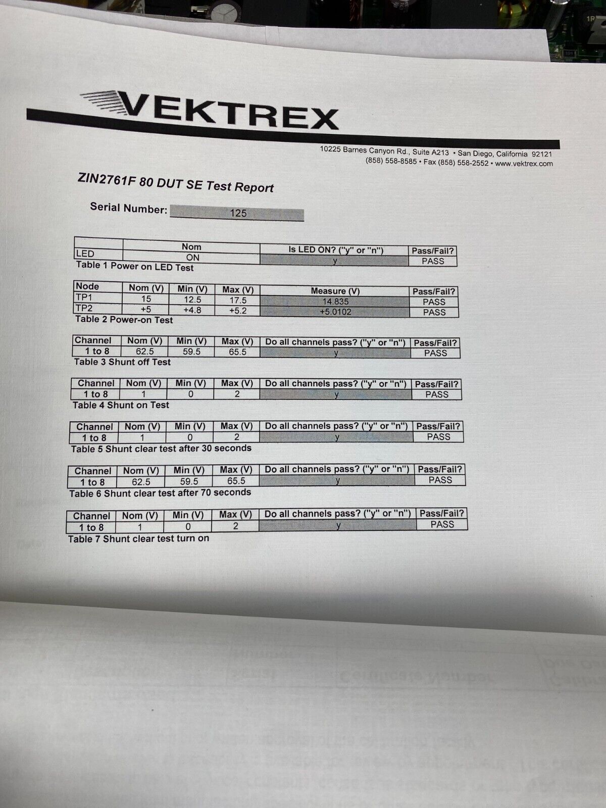 Vektrex Spikesafe SS200 ZIN6220 DC Current Mainboard – Untested