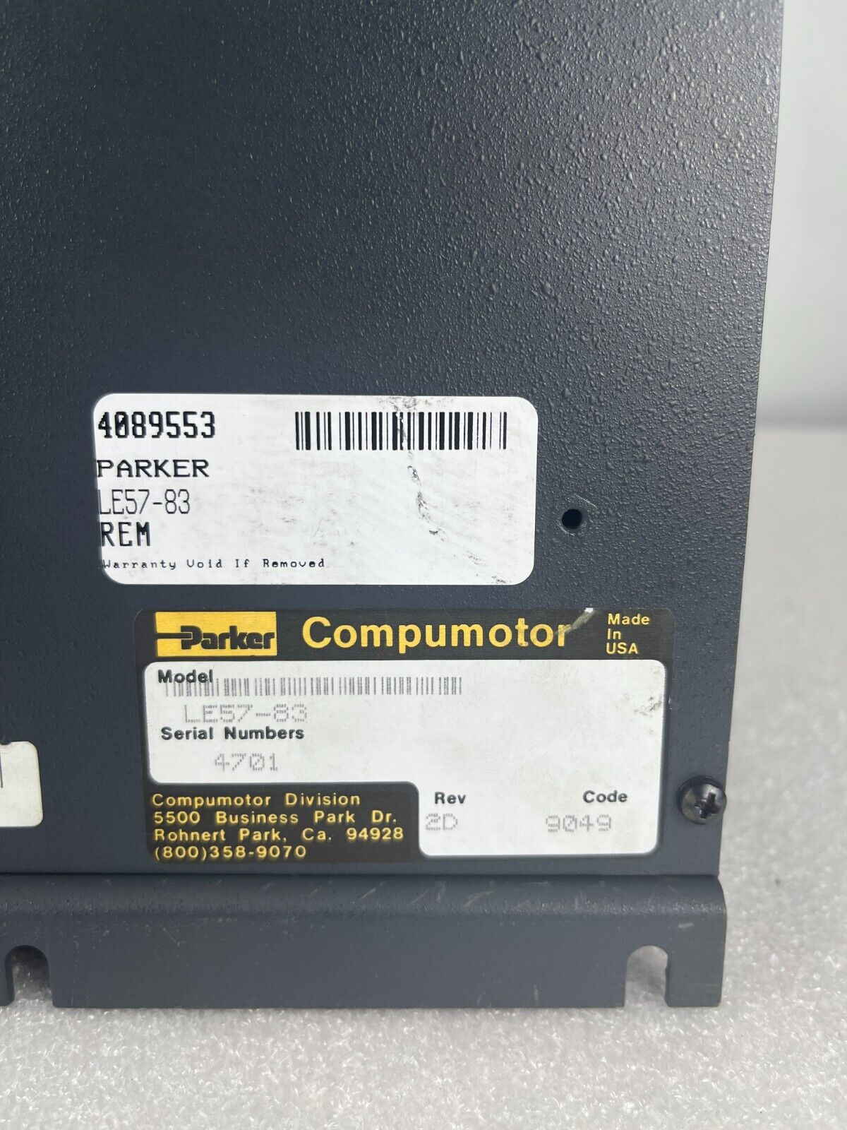 Parker Compumotor LE57-83 Servo Drive LE Stepper Motor (Tested Power Only)