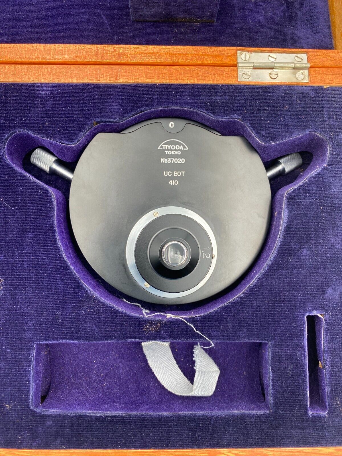 OLYMPUS TIYODA TOKYO PHASE TURRET CONDENSER WITH WOODEN CASE