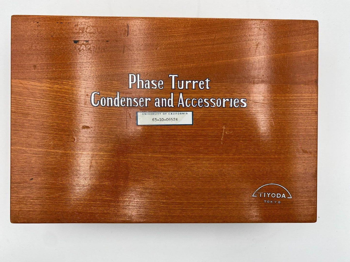 OLYMPUS TIYODA TOKYO PHASE TURRET CONDENSER WITH WOODEN CASE