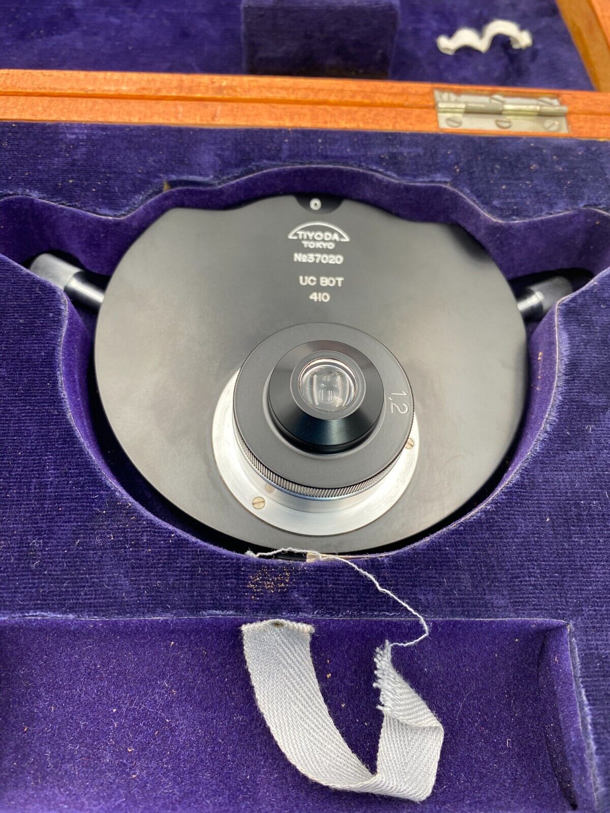 OLYMPUS TIYODA TOKYO PHASE TURRET CONDENSER WITH WOODEN CASE