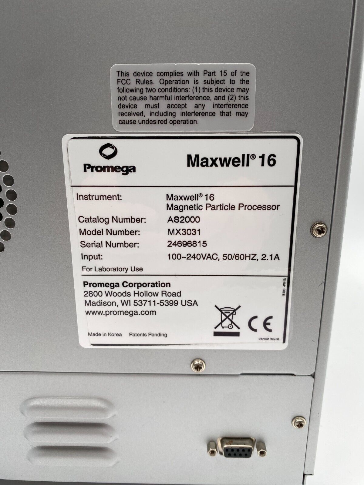 Promega - Magnetic Particle Processor MX3031 AS2000