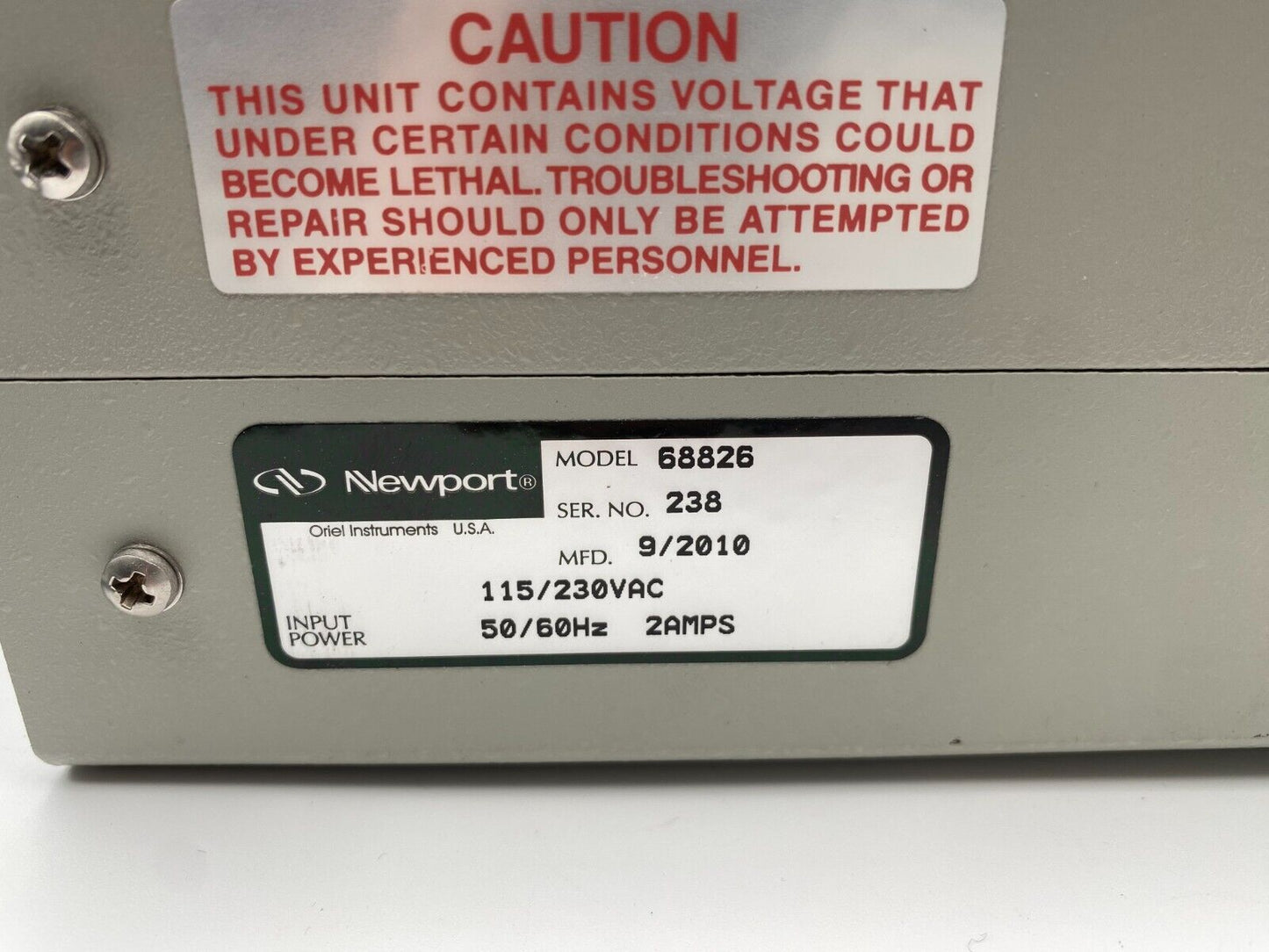 Newport  Oriel Xe Flash Lamp Power Supply 68826 & Lamp 66017