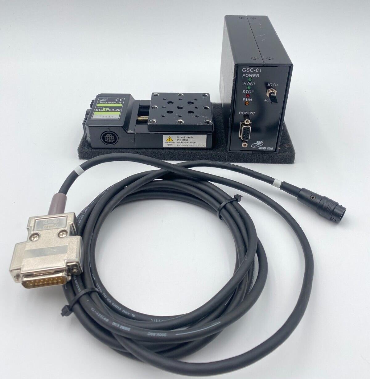 SIGMA KOKI Linear Stepping Motor Stage SGSP20-20 & GSC-01 Single Axis Controller