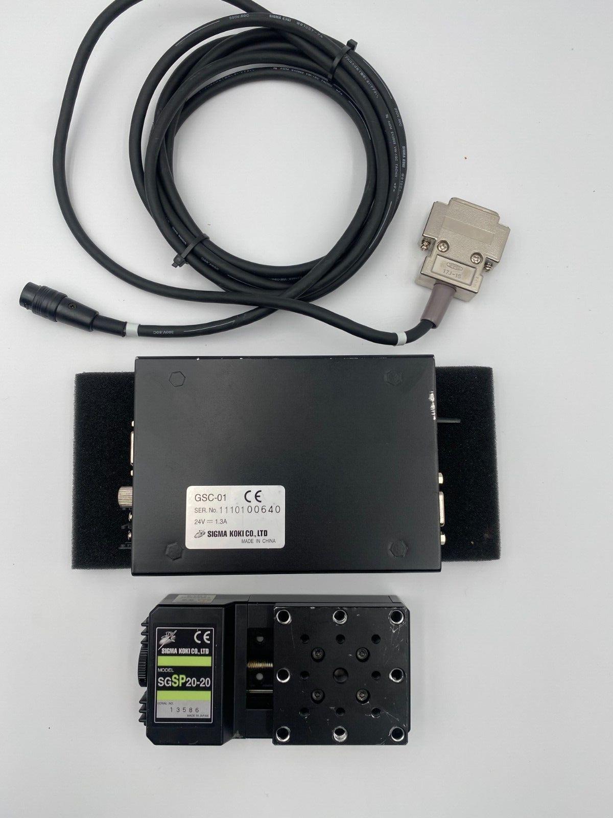 SIGMA KOKI Linear Stepping Motor Stage SGSP20-20 & GSC-01 Single Axis Controller