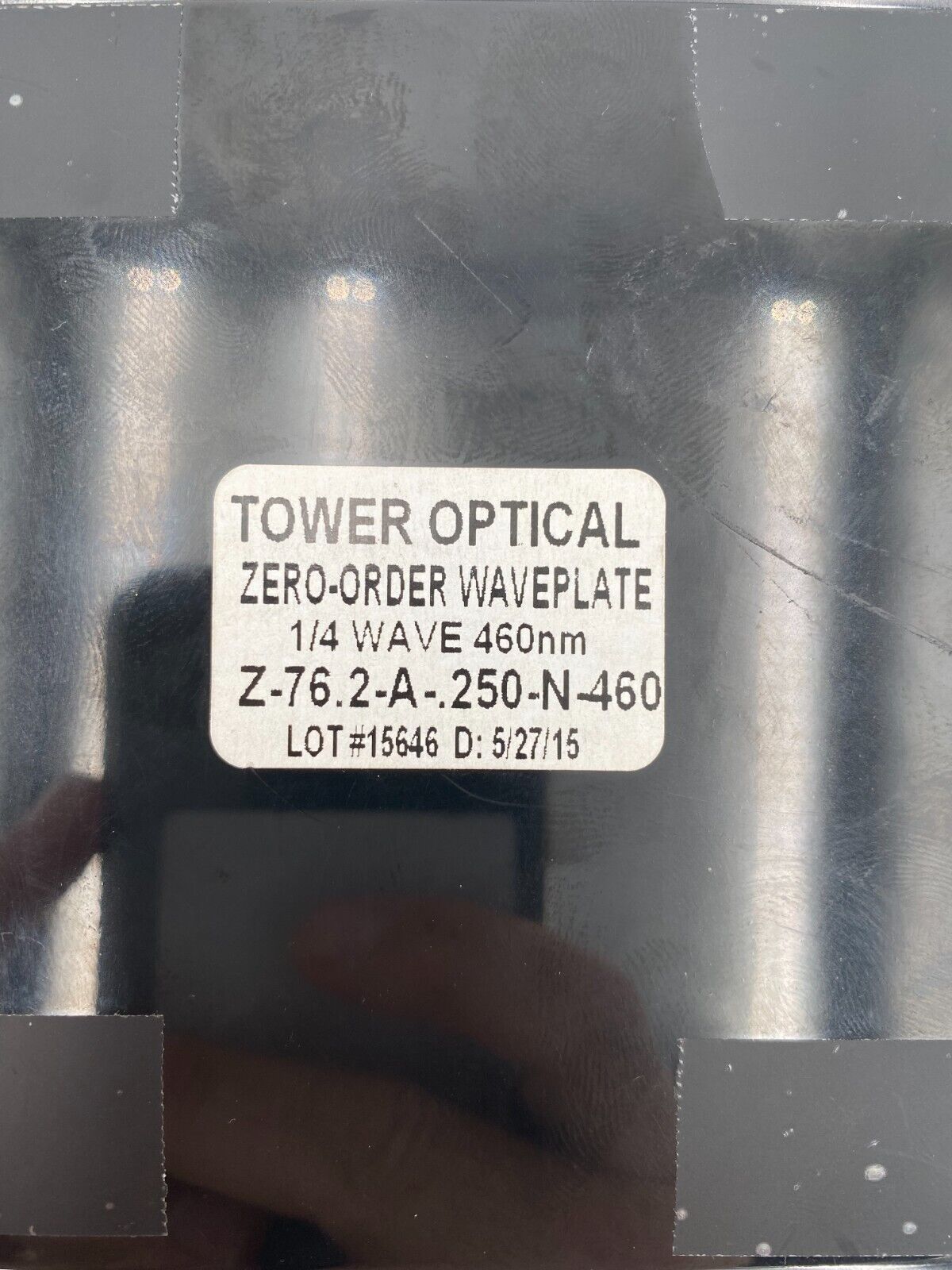 Tower Optical Zero-Order Waveplate 1/4 Wave 460nm Z-76.2-A-.250-N-460