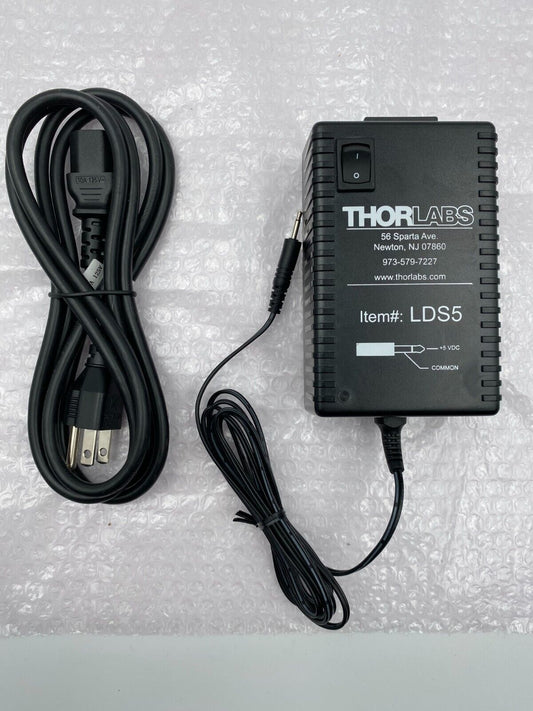 Thorlabs LDS5 - 5 VDC Regulated Power Supply, 2.5 mm Phono Plug, 120 VAC