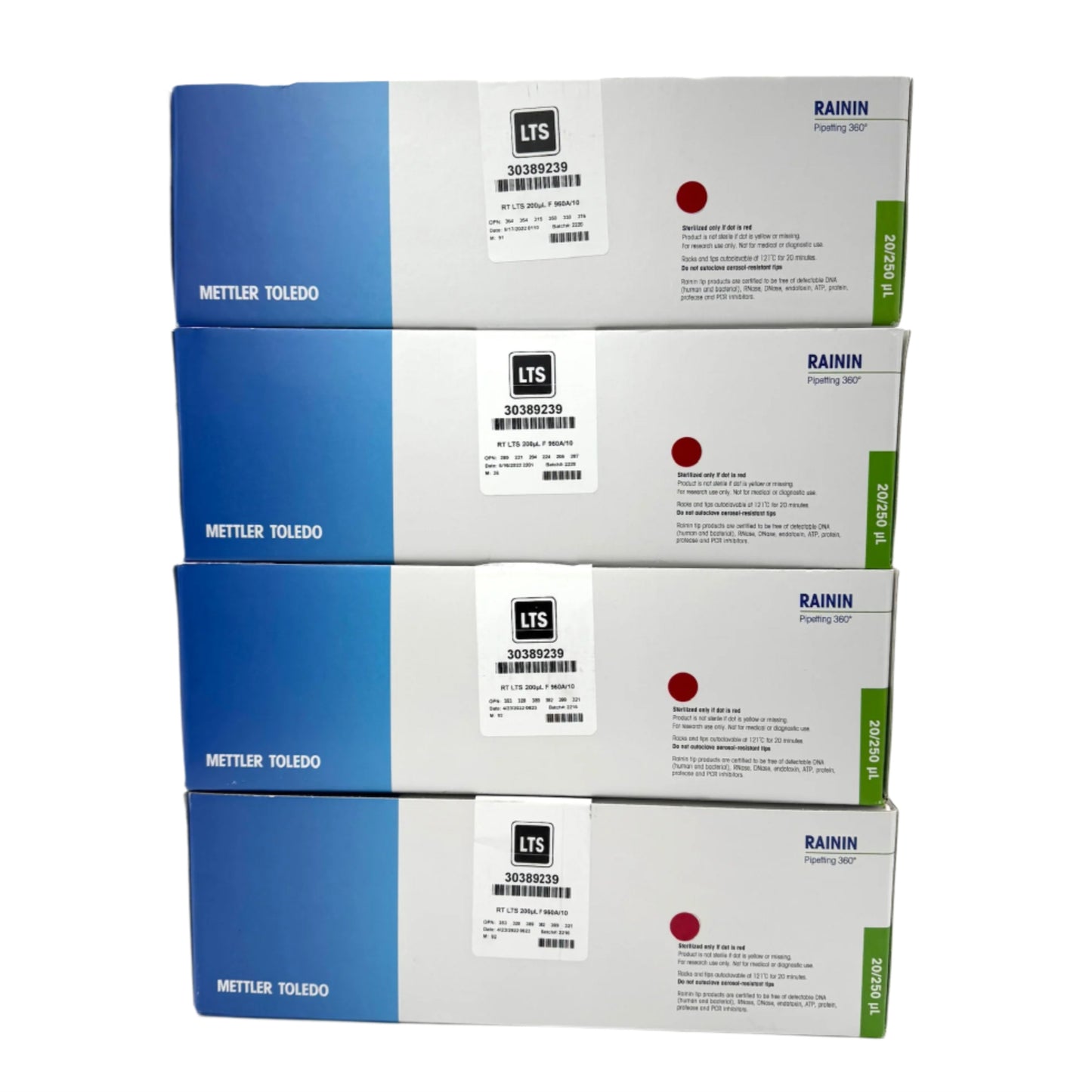 Rainin LTS 200µL F 960A/10 Pipette Tips – 4 Boxes New In Box