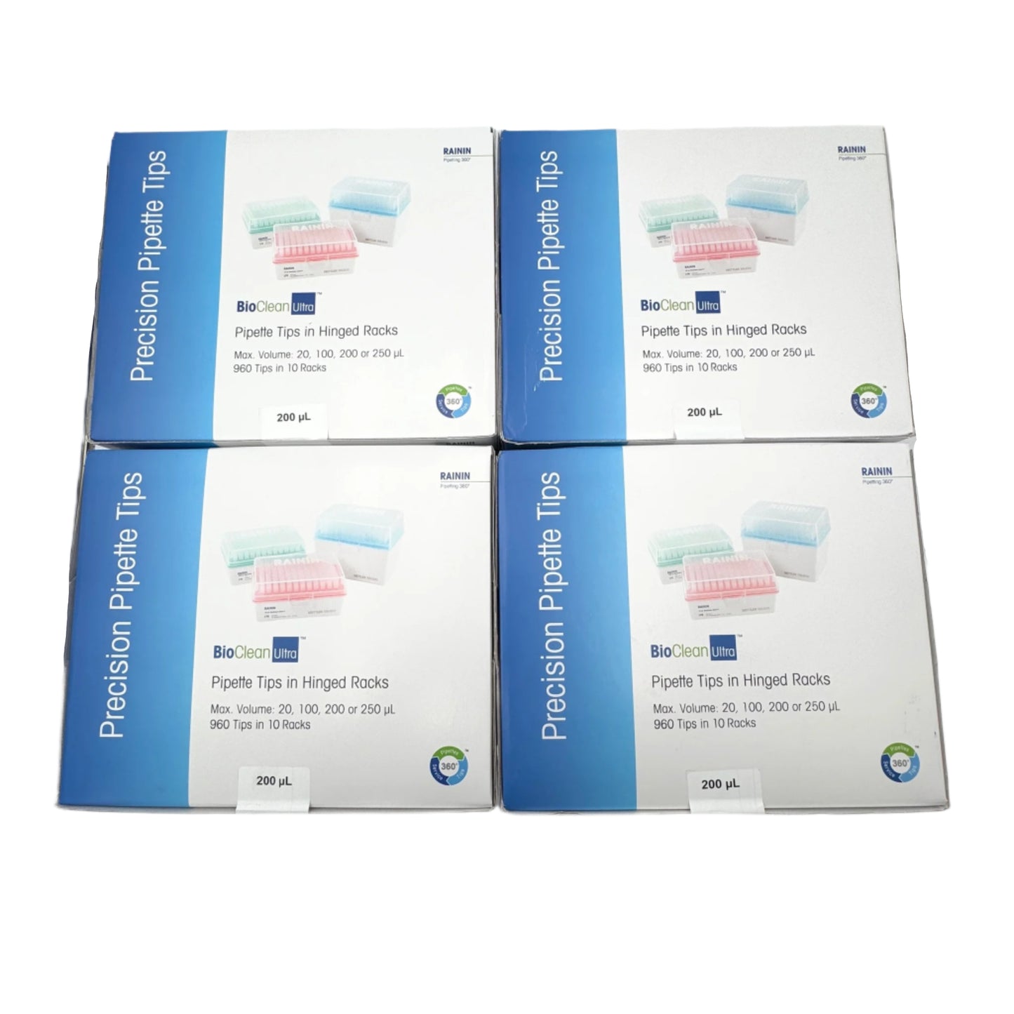 Rainin LTS 200µL F 960A/10 Pipette Tips – 4 Boxes New In Box
