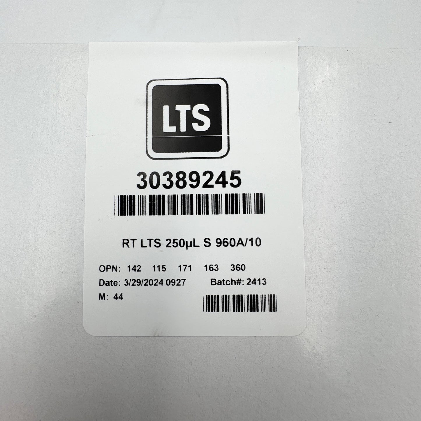 Rainin LTS 250µL F 960A/10 Pipette Tips – New In Box
