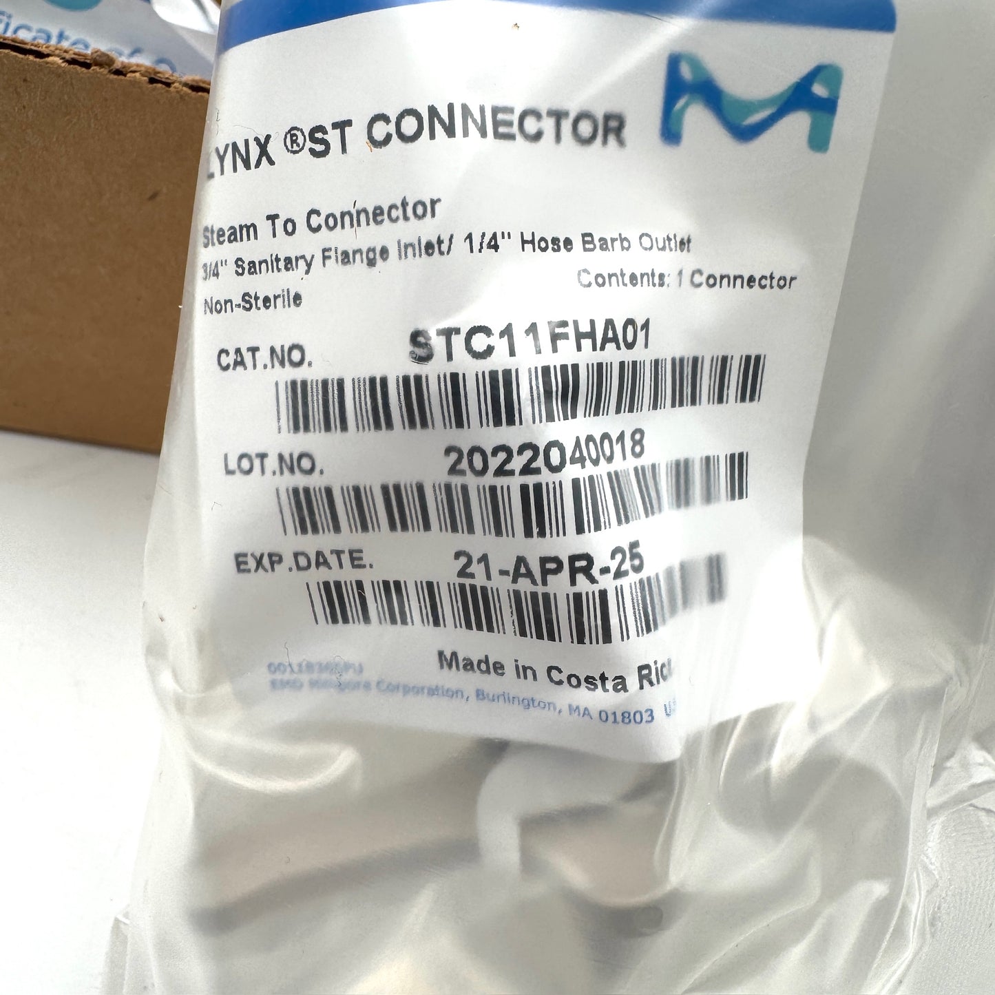 EMD Millipore Lynx ST Connector STC11FHA01 - Lot 2 - Sealed New - EXP 4/25