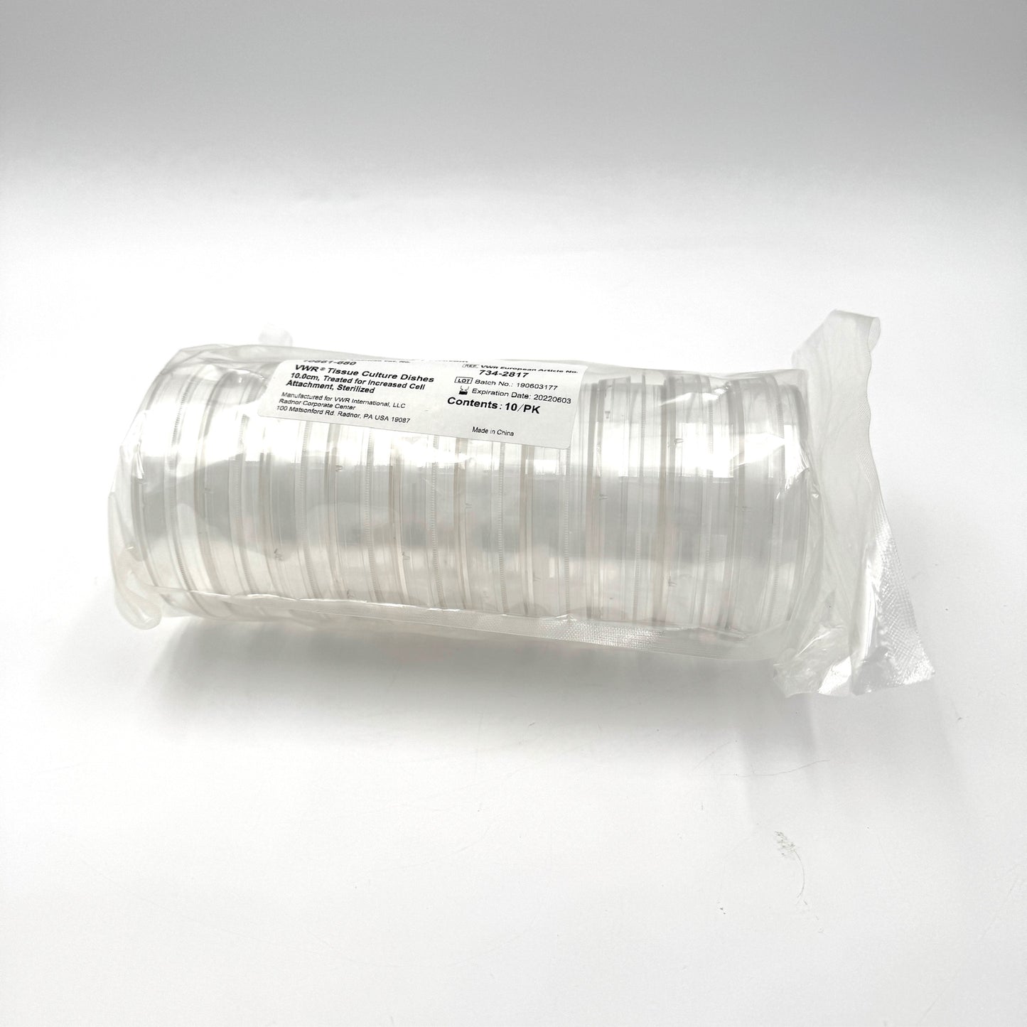 VWR 10861-680 Tissue Culture Dishes, 10.0cm Packs of 10 New