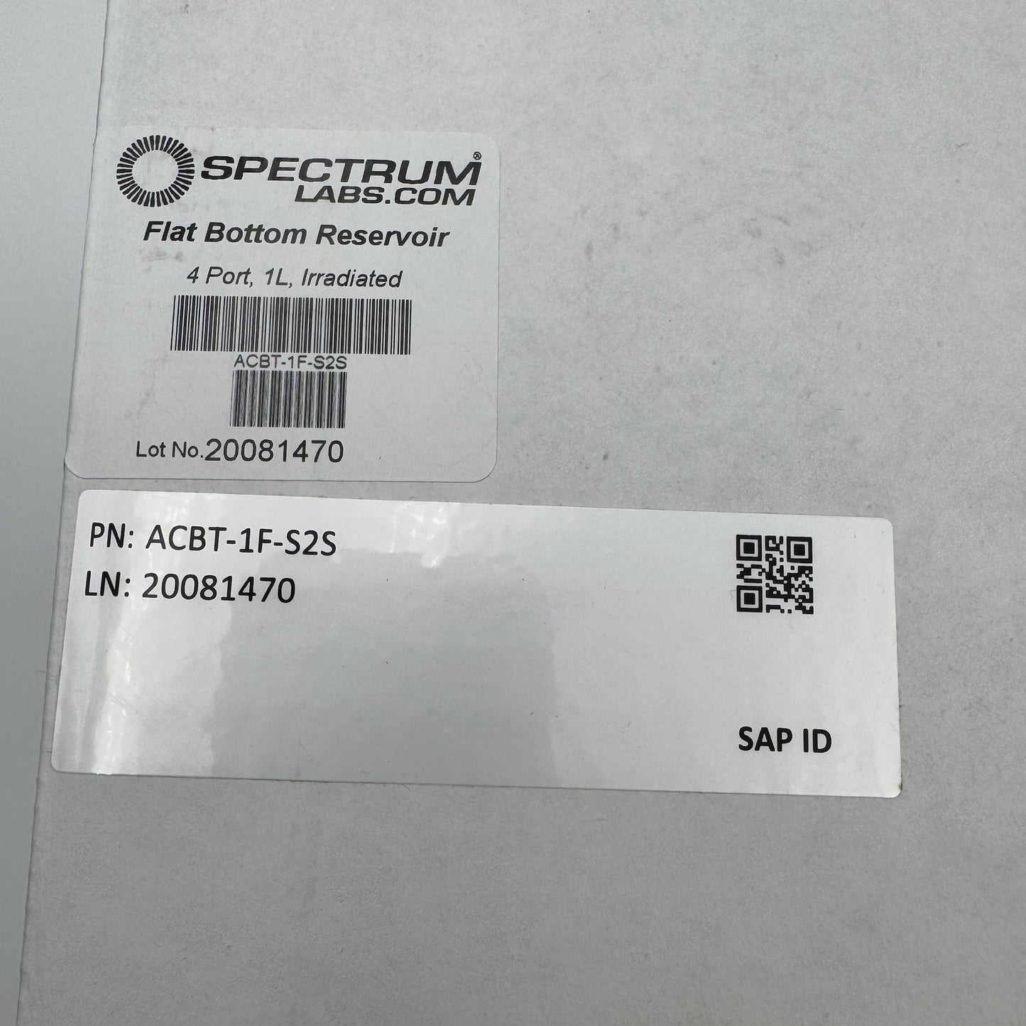 Spectrum Labs 1L 4-Port Flat Bottom Reservoir, Factory Sealed in Package