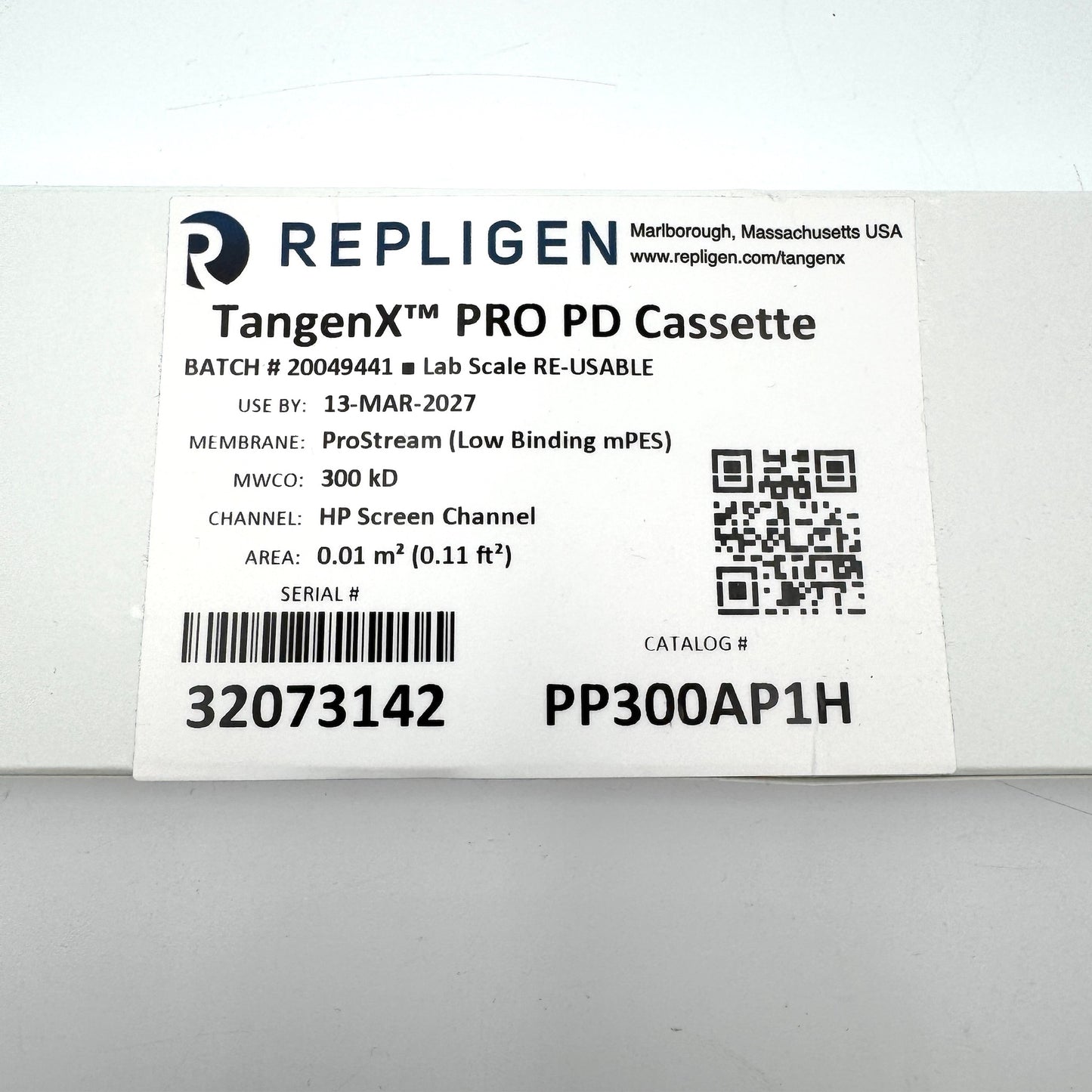 Repligen TangenX Sius PD Cassette PP300AP1H 300kD, 0.01m2 Factory Sealed