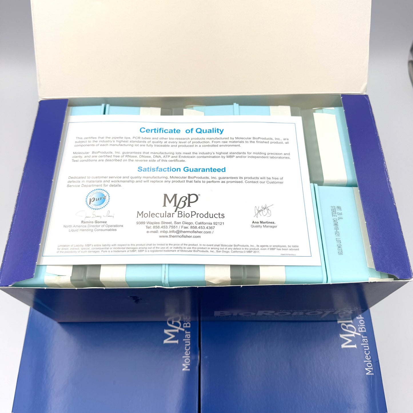 Thermo Scientific Pure BioRobotix Tips 96 - 20uL - Tip/Tray, 10 Tray/Pack, Lot of 5 Packs