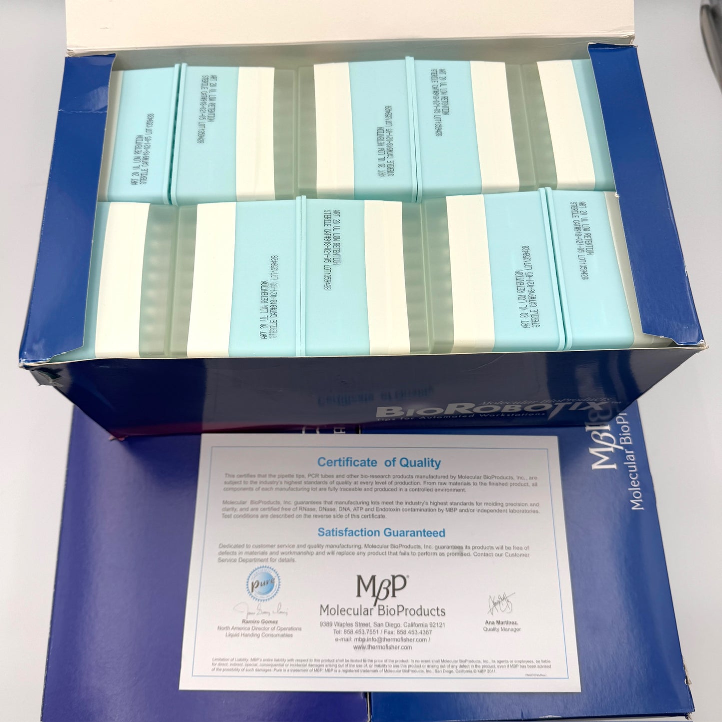Thermo Scientific Pure BioRobotix Tips 96 - 20uL - Tip/Tray, 10 Tray/Pack, Lot of 5 Packs