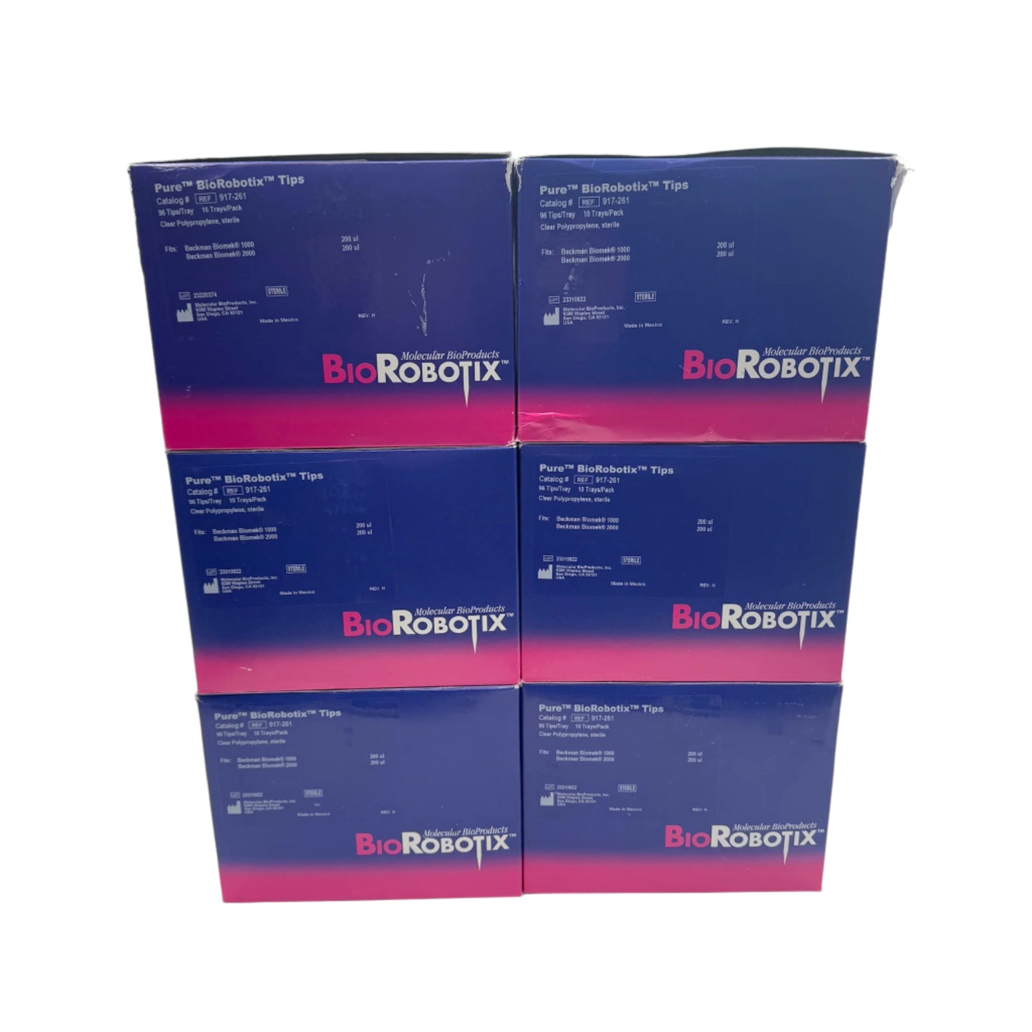 Thermo Scientific Pure BioRobotix Tips 96 - 200uL - Tip/Tray, 10 Tray/Pack, Lot of 6 Packs