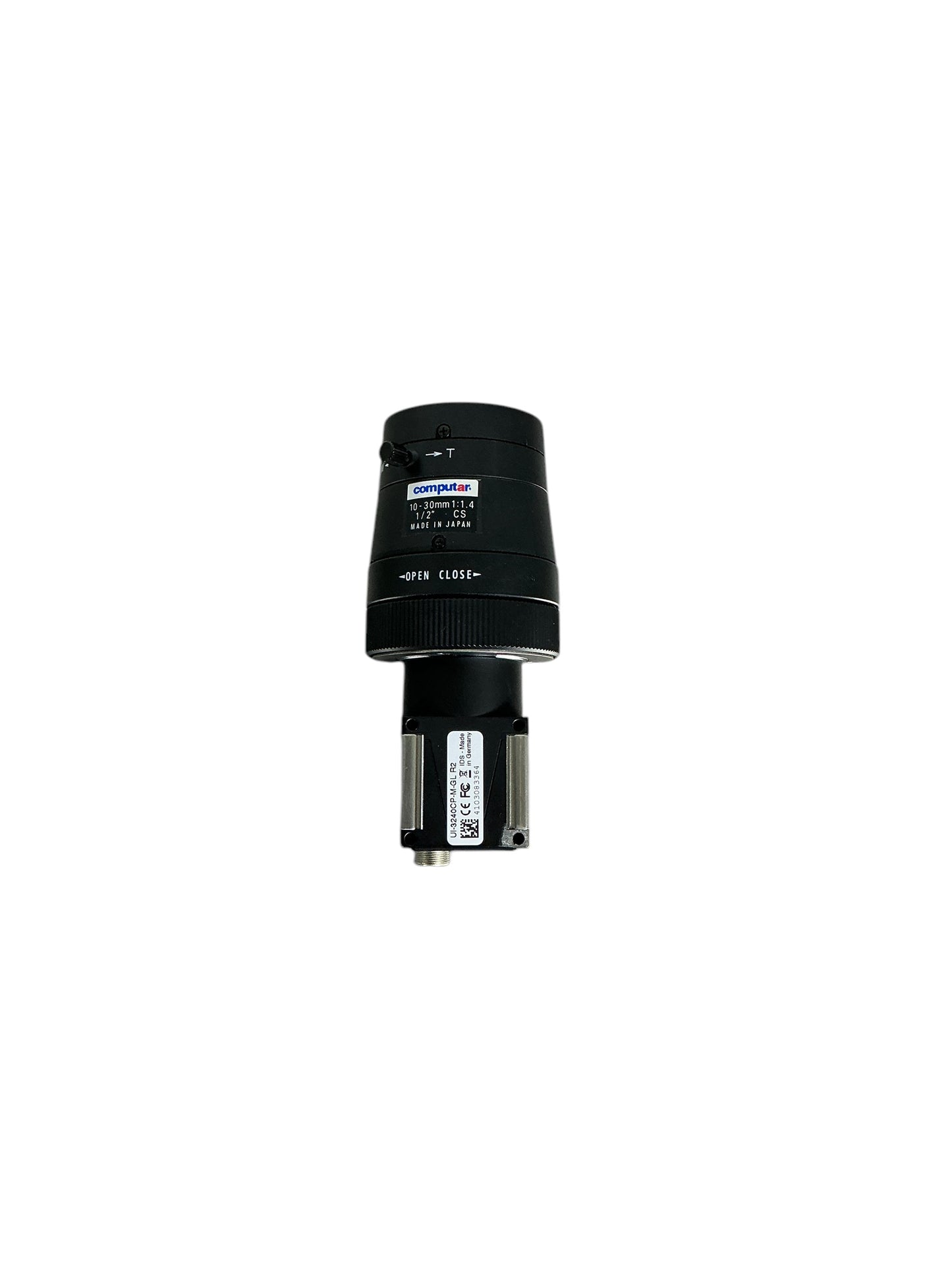 IDS UI-3240CP-M-GL Monochrome Industrial Camera W/ Lens