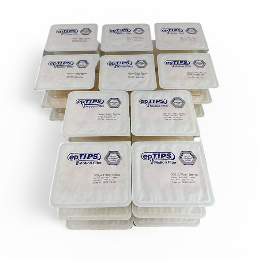 300 µL Eppendorf PCR Clean Filter Tips – Lot of 15 Packages (30 Trays, 2,880 Tips) See Description