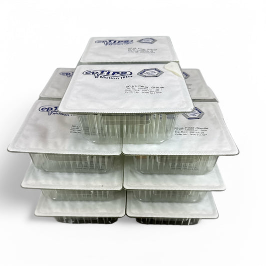 50 µL Eppendorf PCR Clean Filter Tips – Lot of 7 Packages (14 Trays, 1,344 Tips) See Description