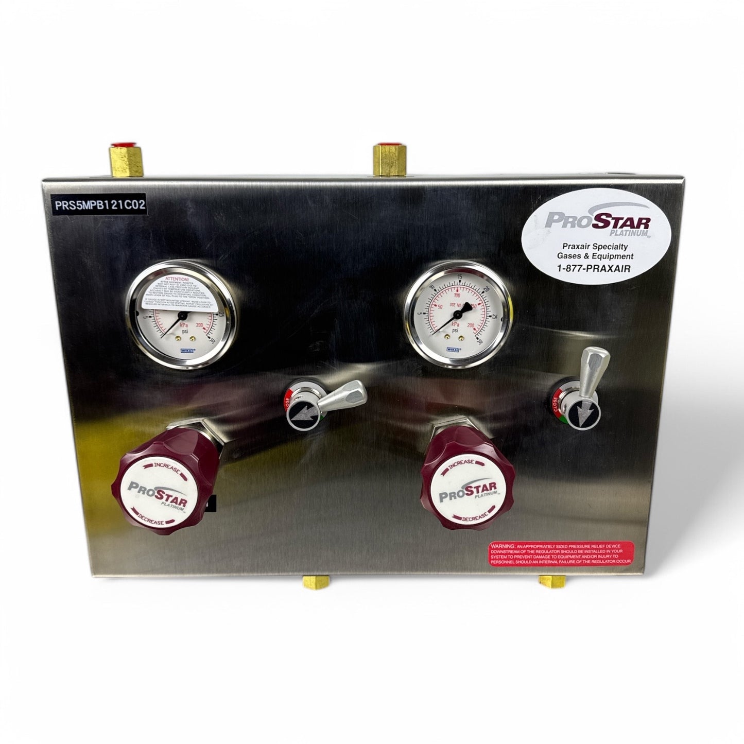 ProStar Platinum Gas Manifold PRS5MPB121C02 – Dual Regulator System by Praxair