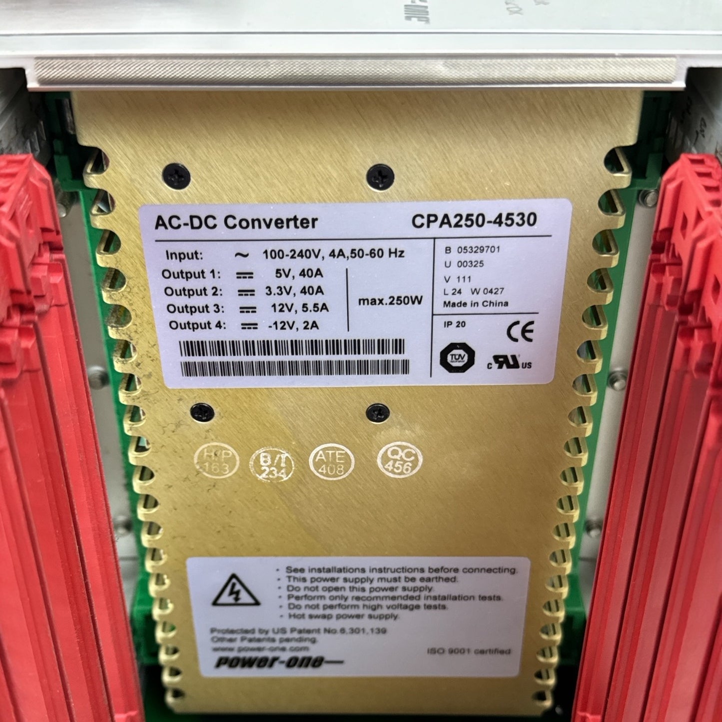 Power-One CPA250-4530 AC/DC Converter with PXI Module Chassis