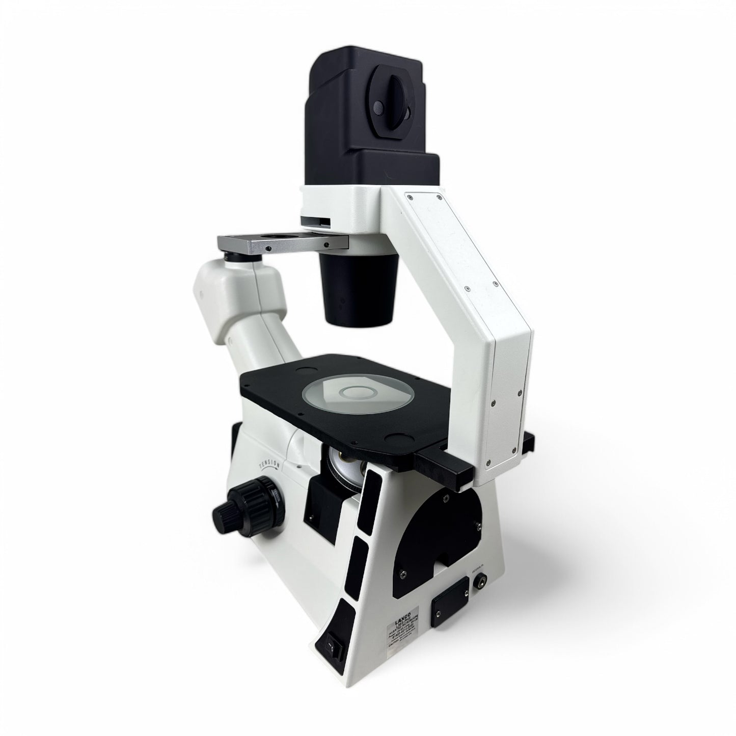 LAXCO LMI3000 Microscope Stand (LMI3-PH2) – No Objectives – Broken Binocular Head – Lamp Working
