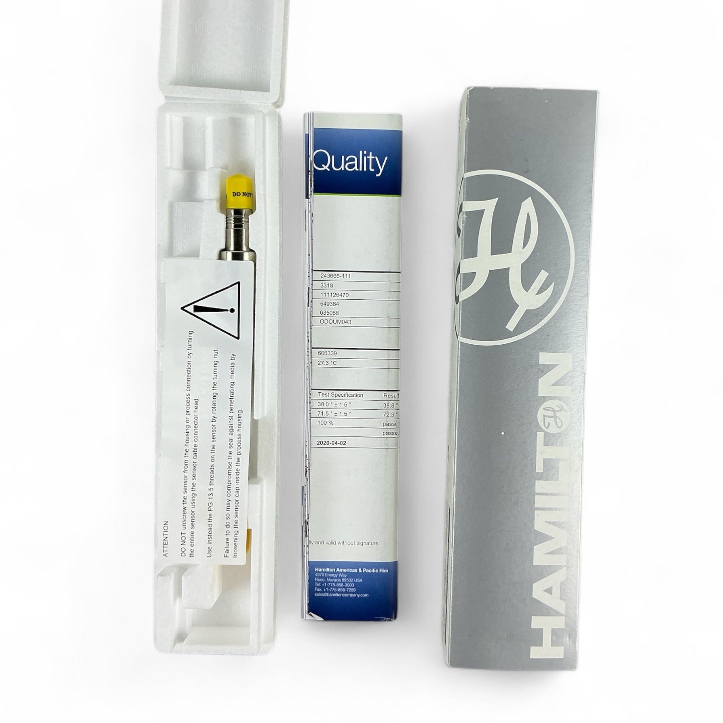 Hamilton VisiFerm DO Arc 120 H0 243666-111 Dissolved Oxygen Sensor