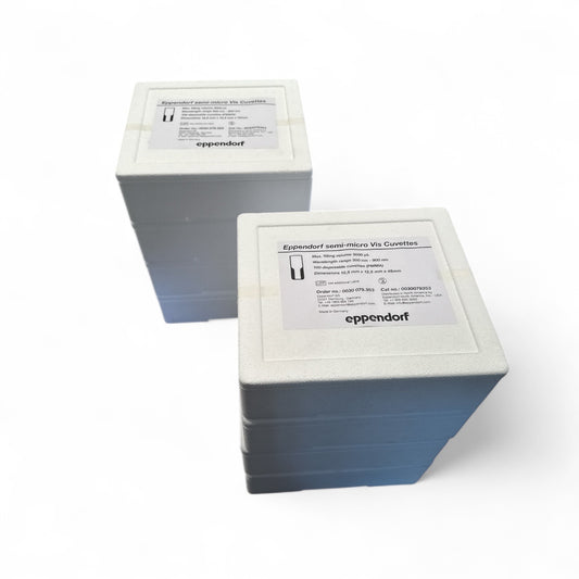 Eppendorf Semi-Micro Vis Cuvettes – 800 Disposable PMMA Cuvettes (8 x 100 Boxes), 12.5 mm x 12.5 mm x 45 mm
