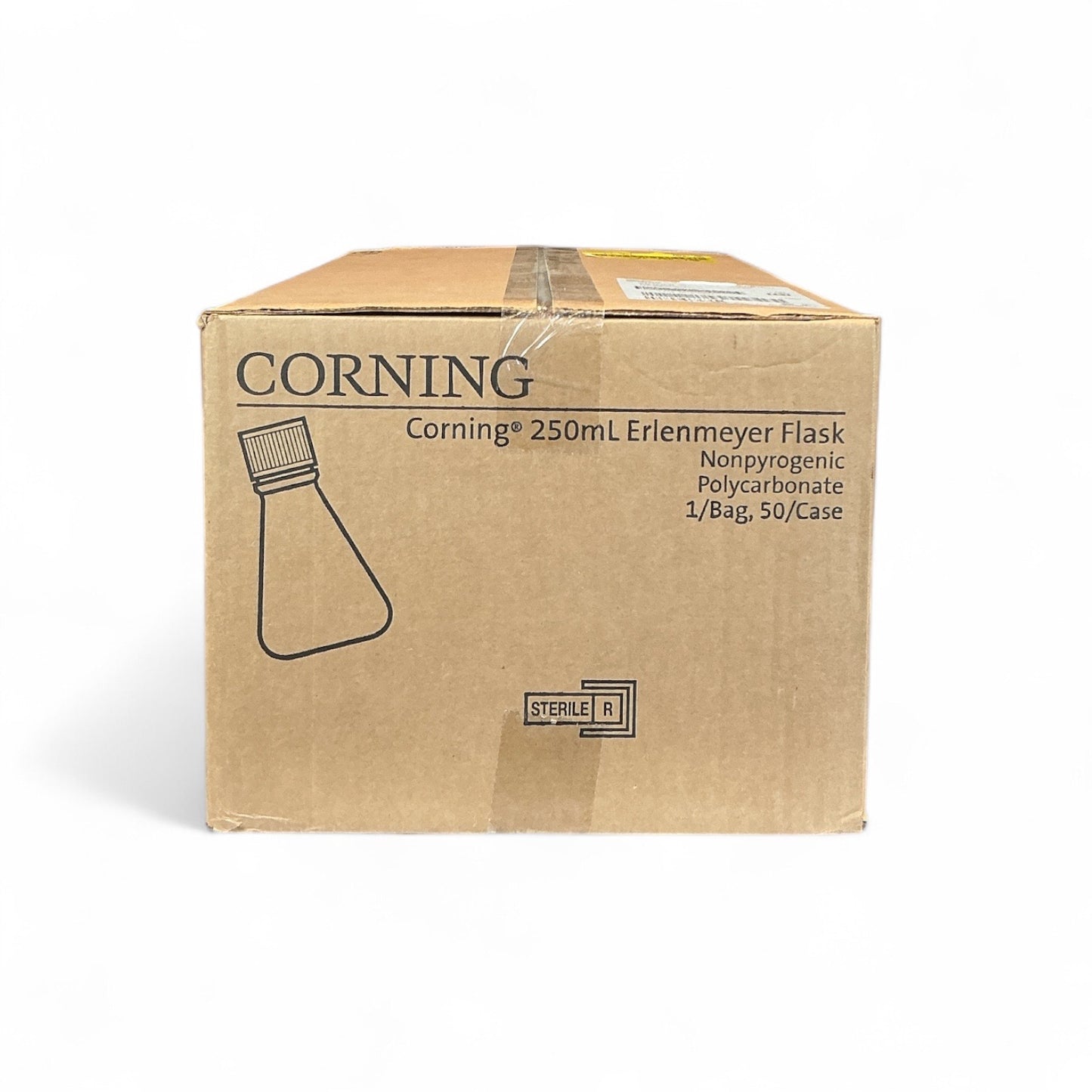 Corning 431407 250mL Erlenmeyer Flask with Vent Cap, Sterile, 50/Case