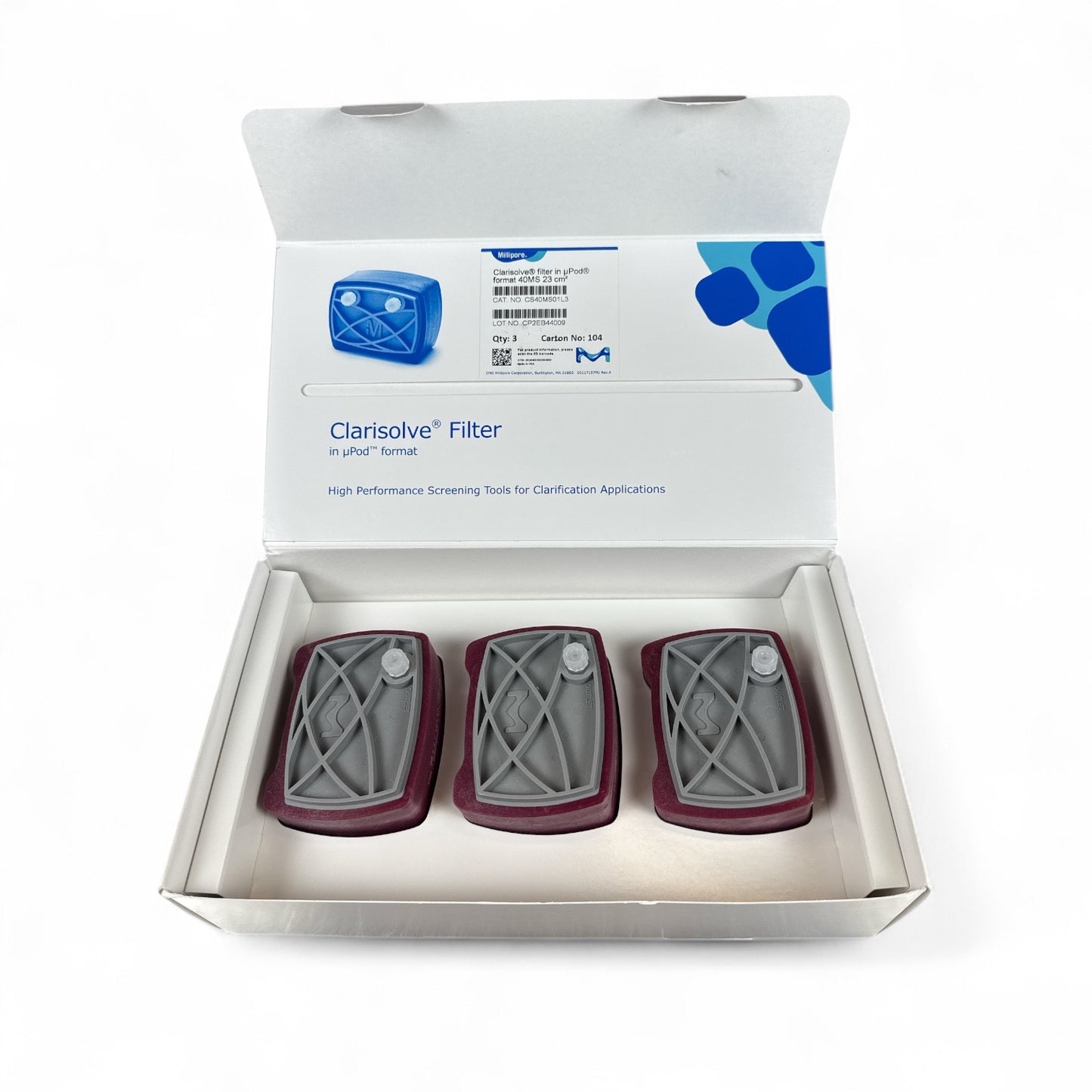 Millipore Clarisolve® Depth Filter – Model 40MS 23cm² CS40MS01L3