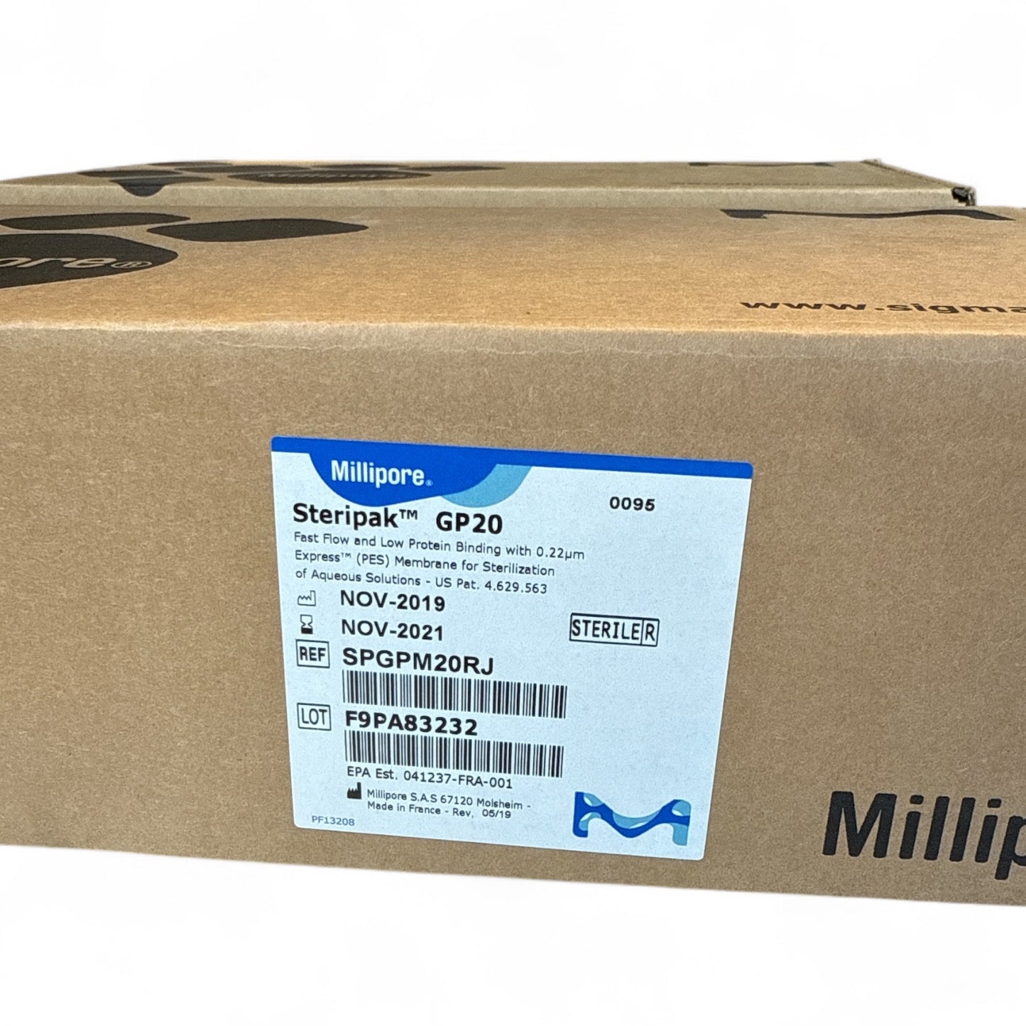 Millipore Steripak GP20 Express PES Sterile Filters SPGPM20RJ - 5 Filters