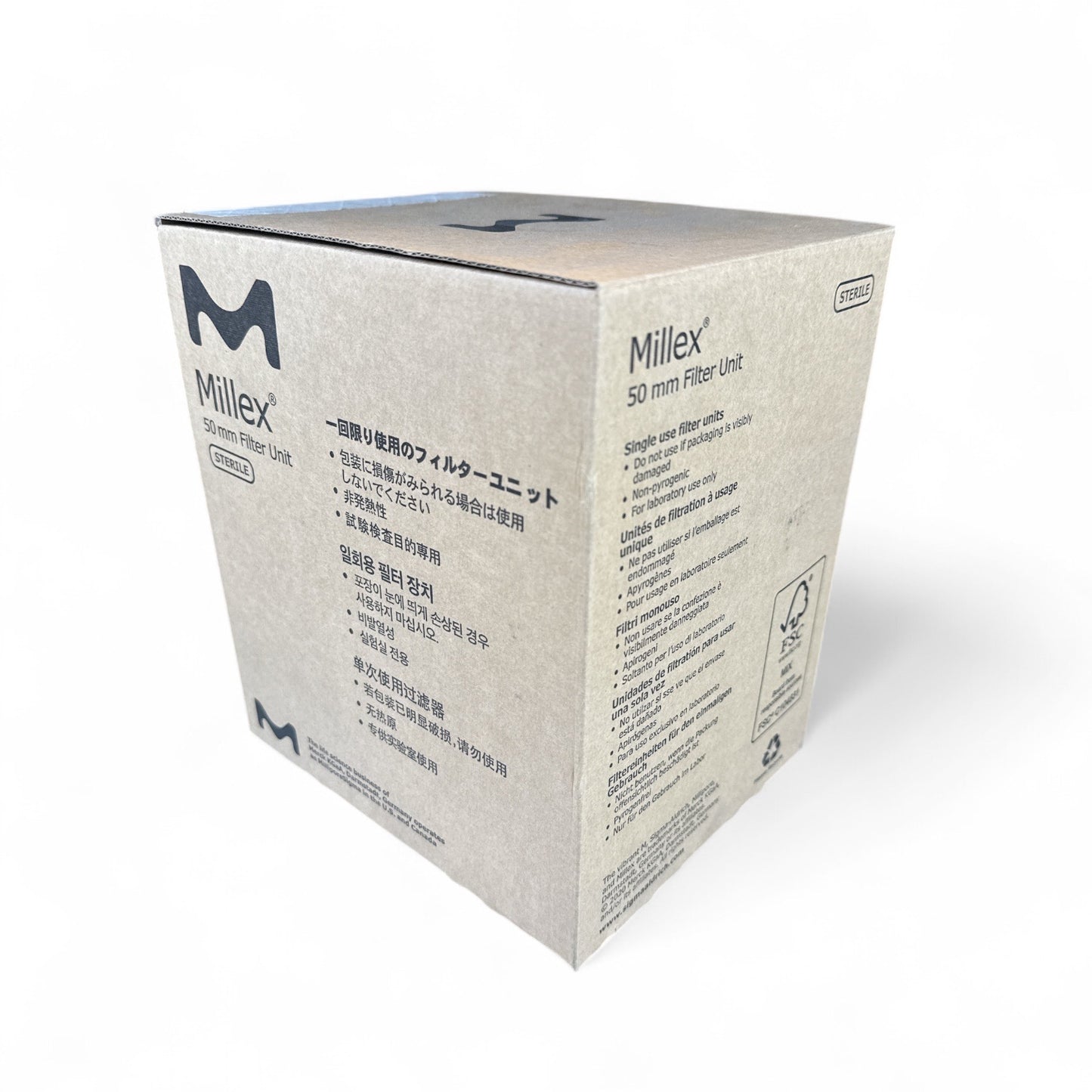 Millipore Millex-GP SLGPB5010 50mm Filter Units – 0.22 µm PES, Sterile – Box of 8 (Open Box)