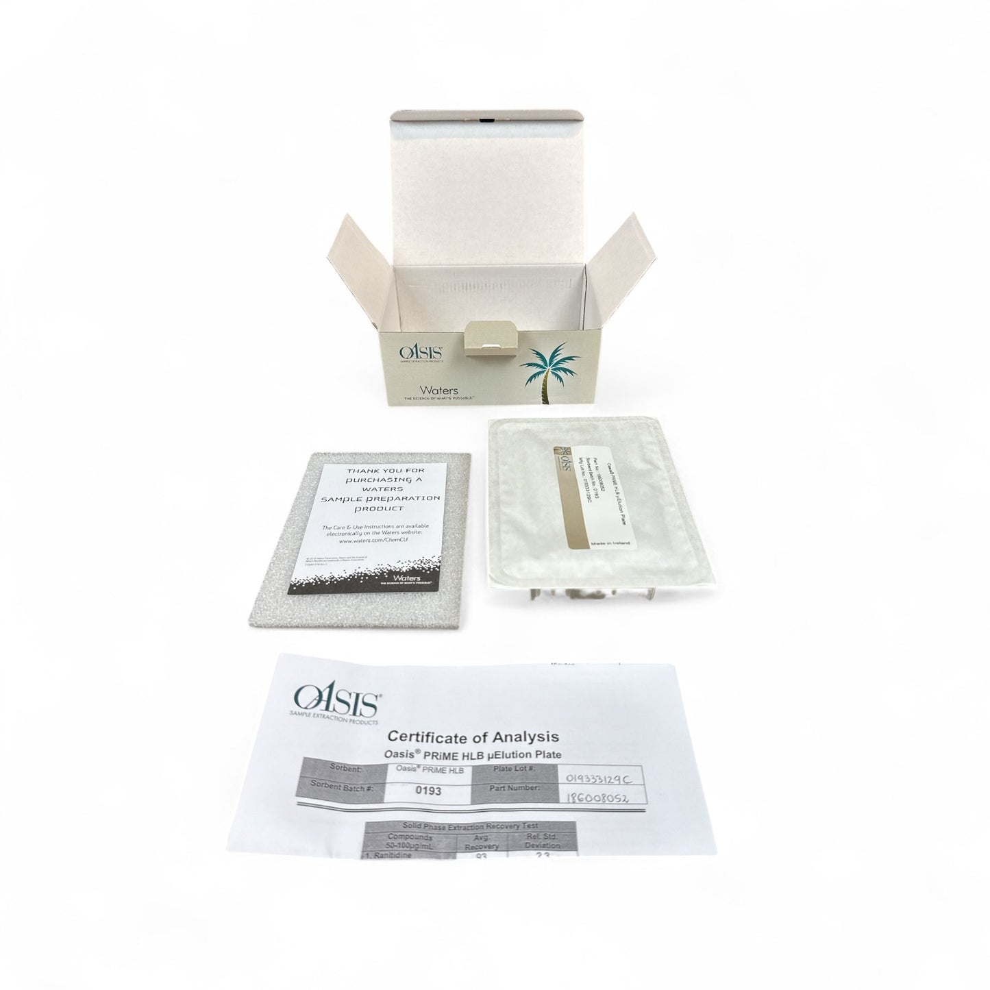 Waters Oasis PRIME HLB µElution Plate Part No. 186008052