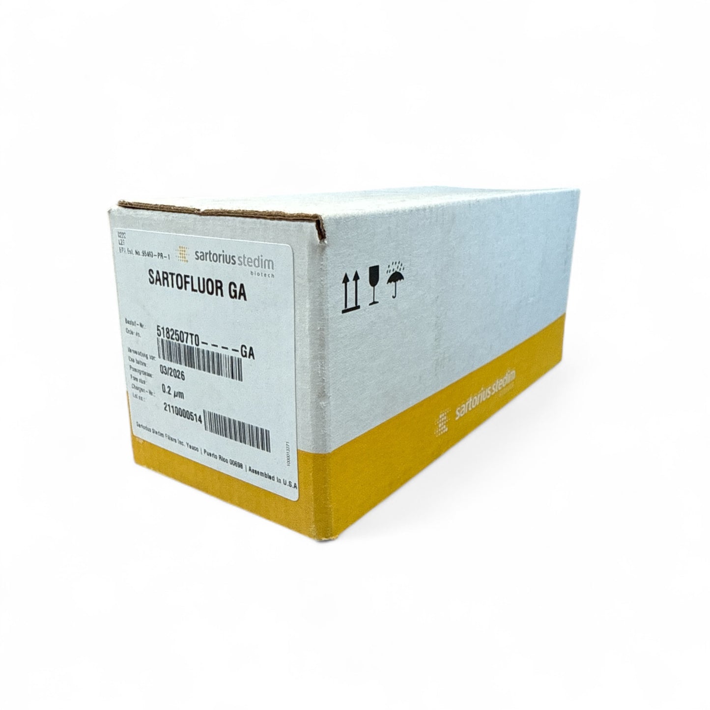 Sartorius Stedim Biotech Sartofluor GA Filter 5182507T0 - GA – 0.2 µm - New in Box