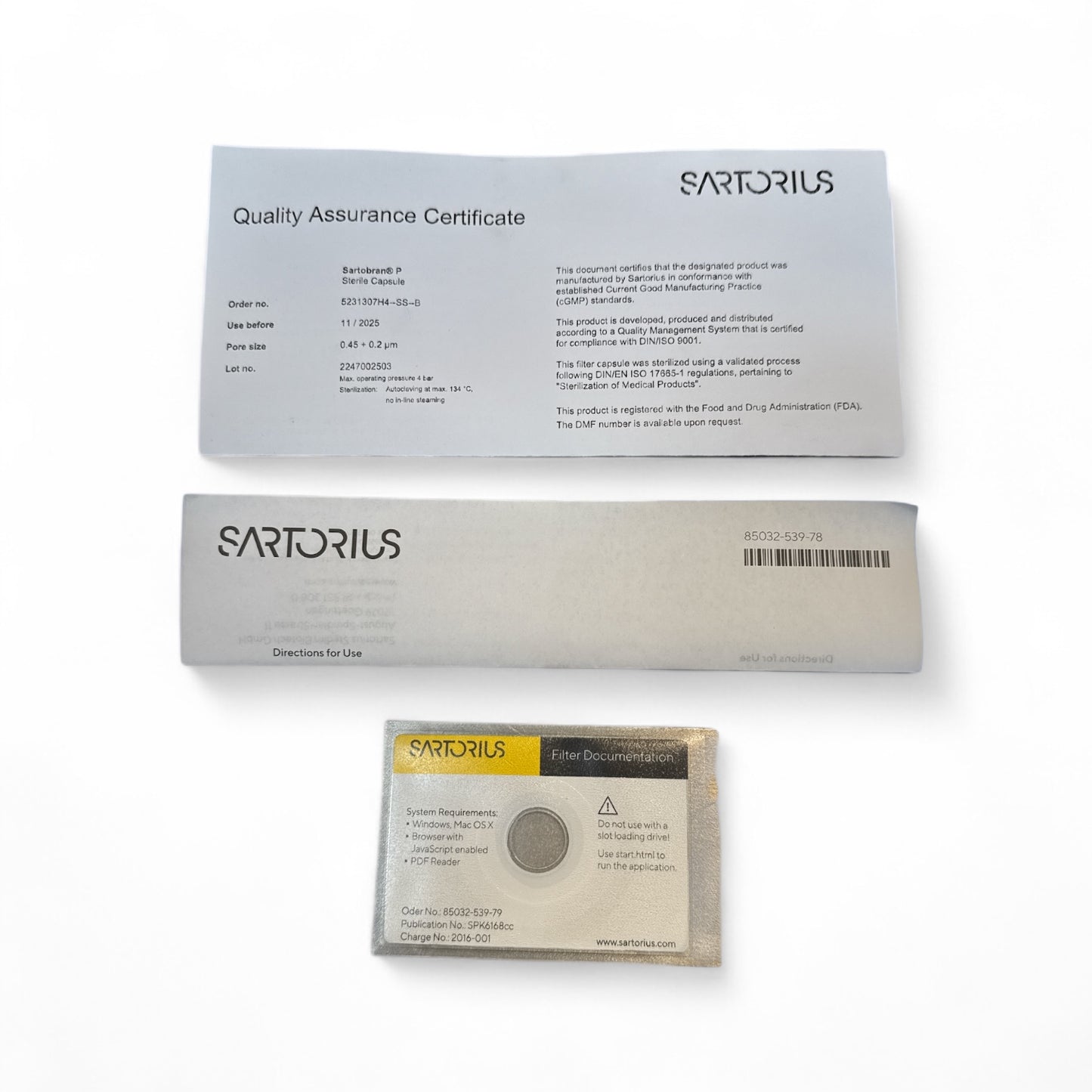 Sartorius Sartobran® P Sterile Capsule 0.45 µm 5231307H4 - 5 Pack - New in Box