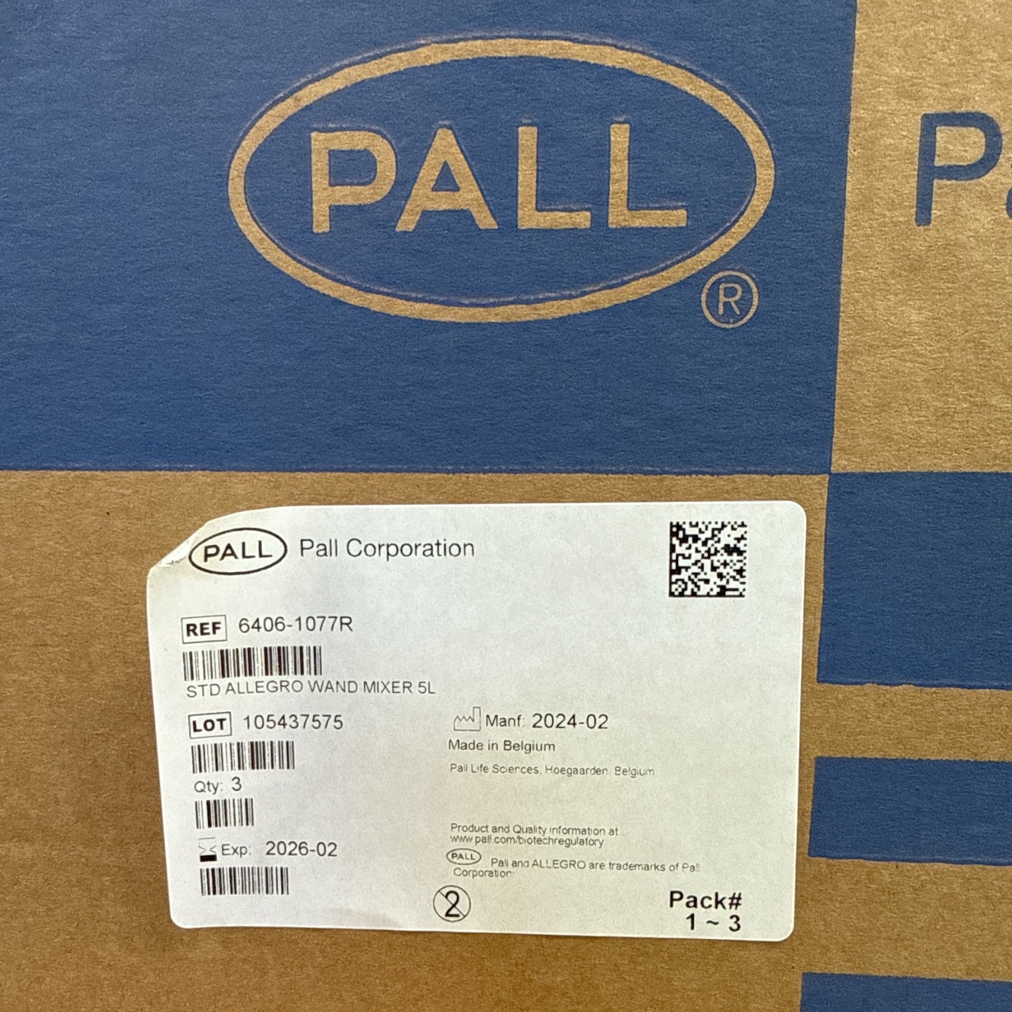 Pall STD Allegro Wand Mixer 5L 6406-1077R - New in Box
