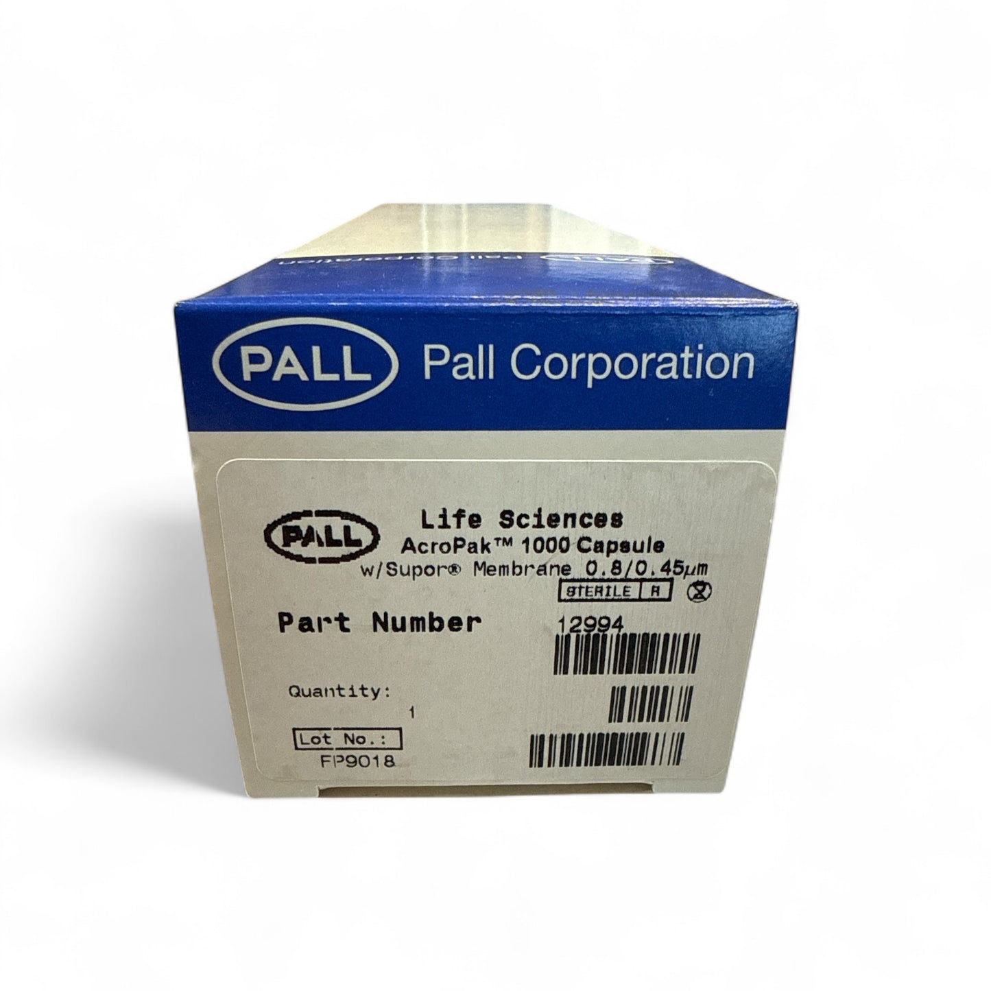 Pall AcroPak 1000 Capsule with Supor Membrane 0.8/0.45 µm – Part Number 12994