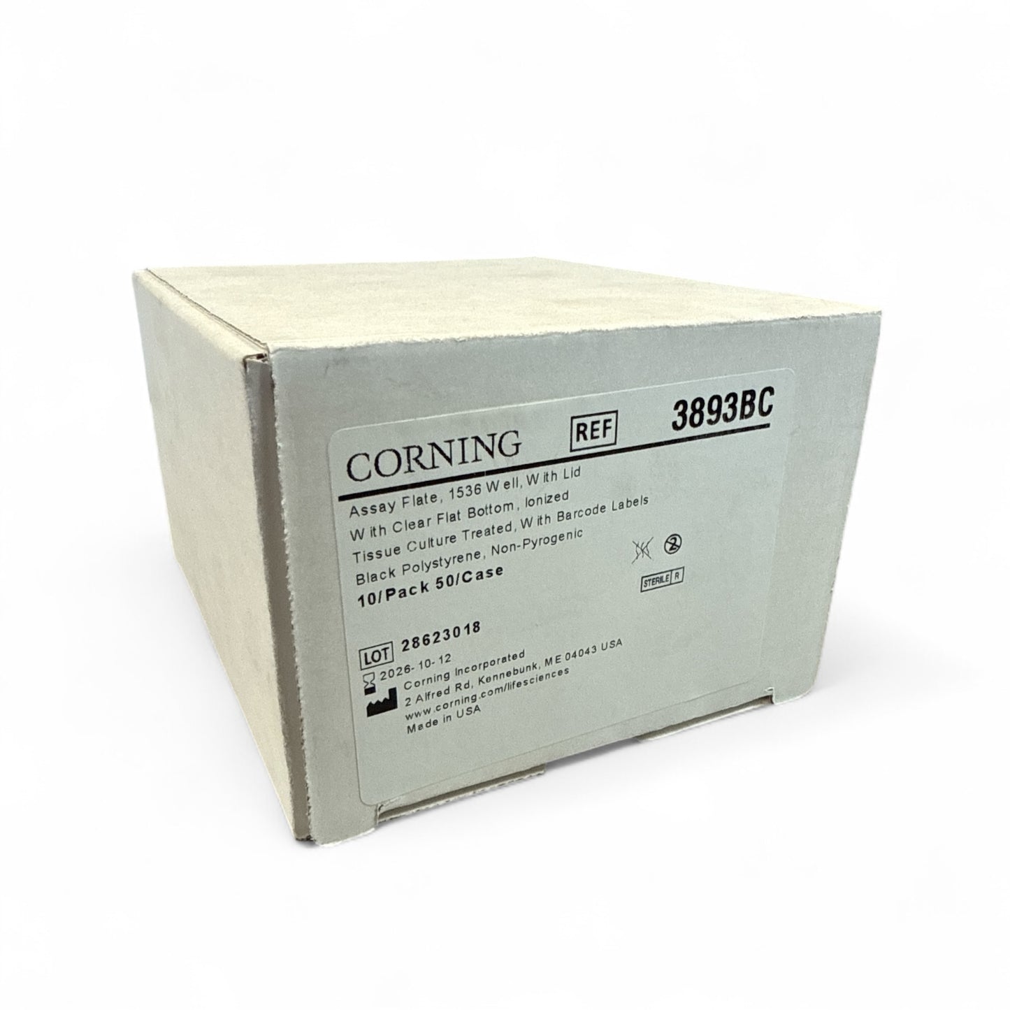 Corning Assay Plate 1536 Well With Lid, Model 3893BC – Qty: 10