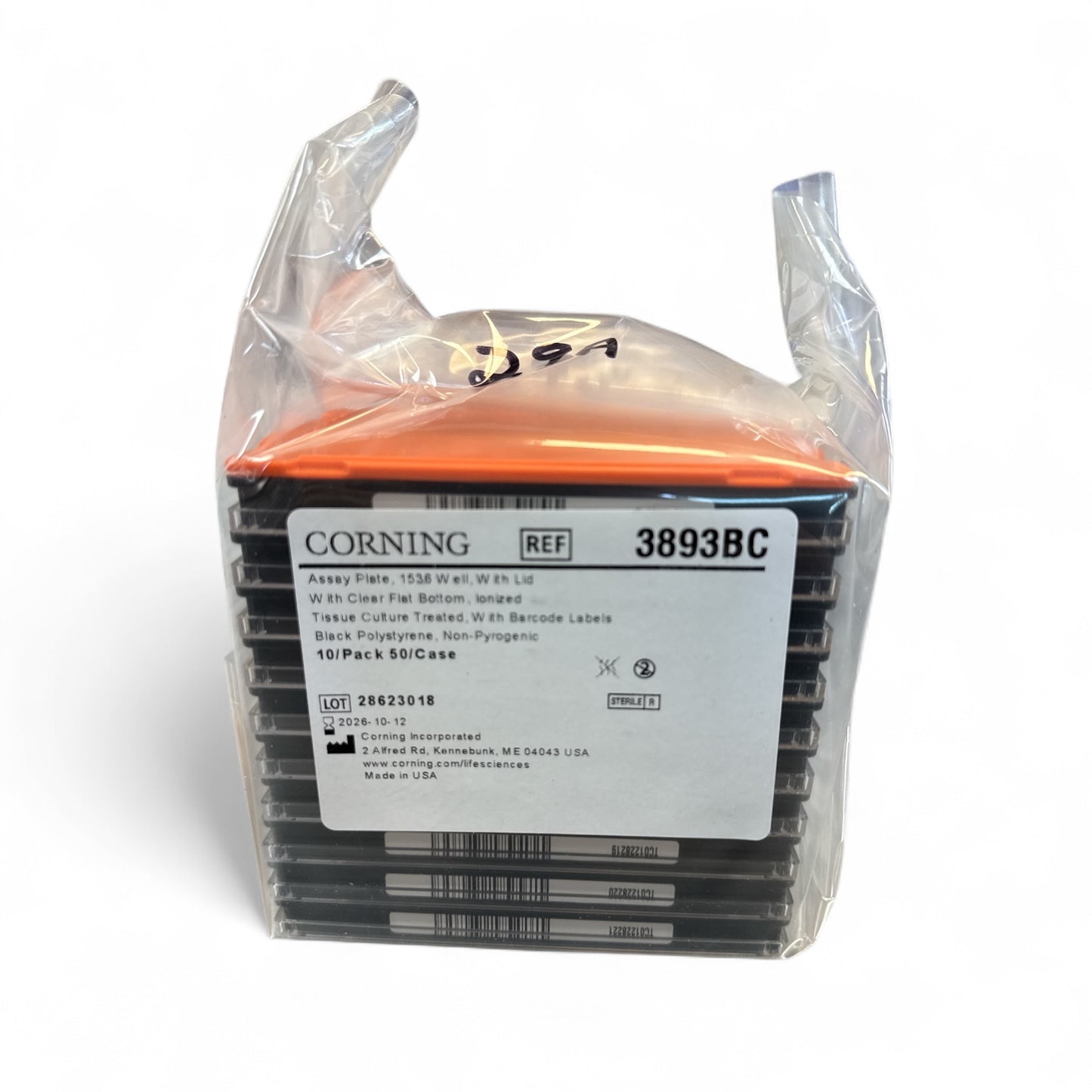 Corning Assay Plate 1536 Well With Lid, Model 3893BC – Qty: 10