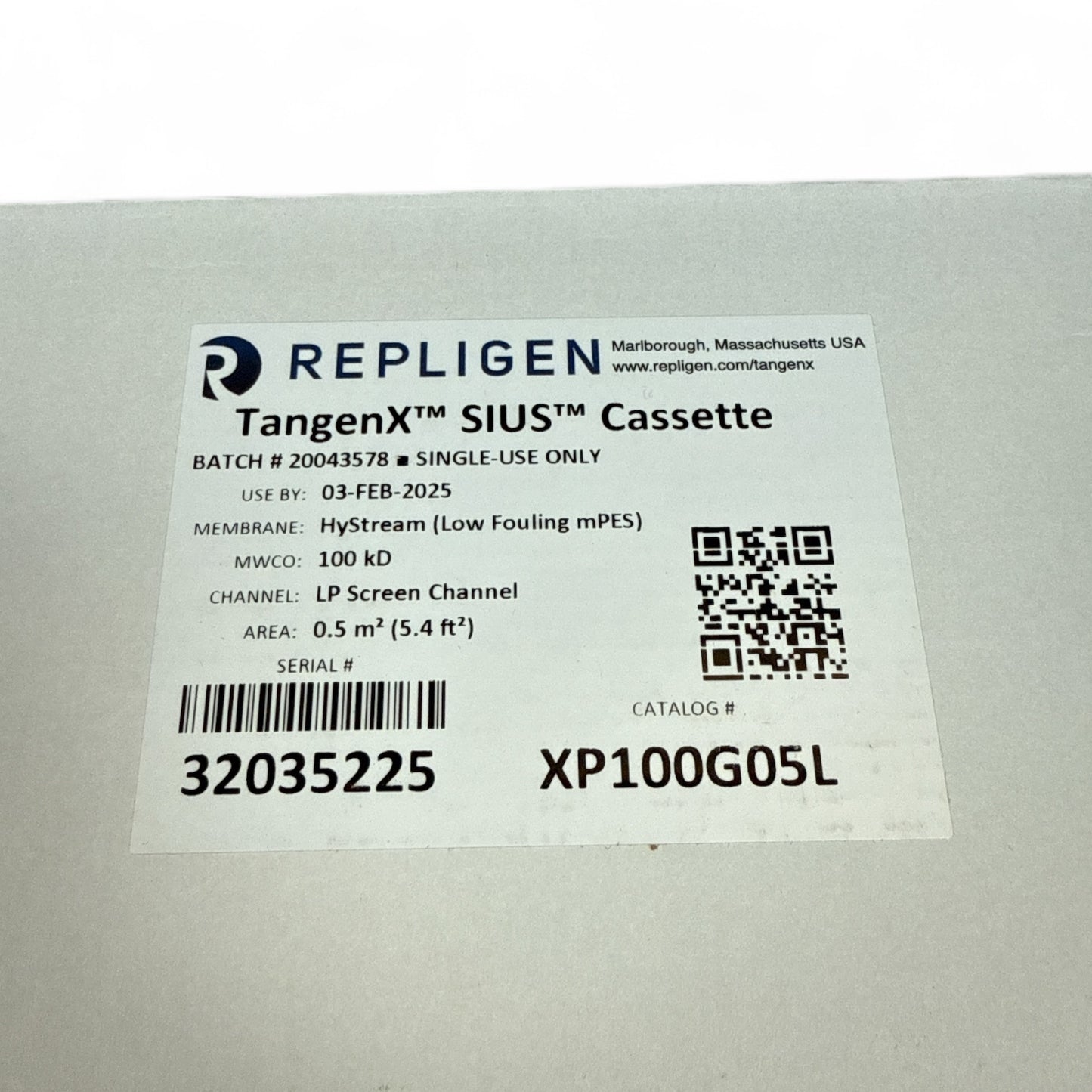 Repligen TangenX SIUS Cassette XP100G05L - New in Factory Sealed Box