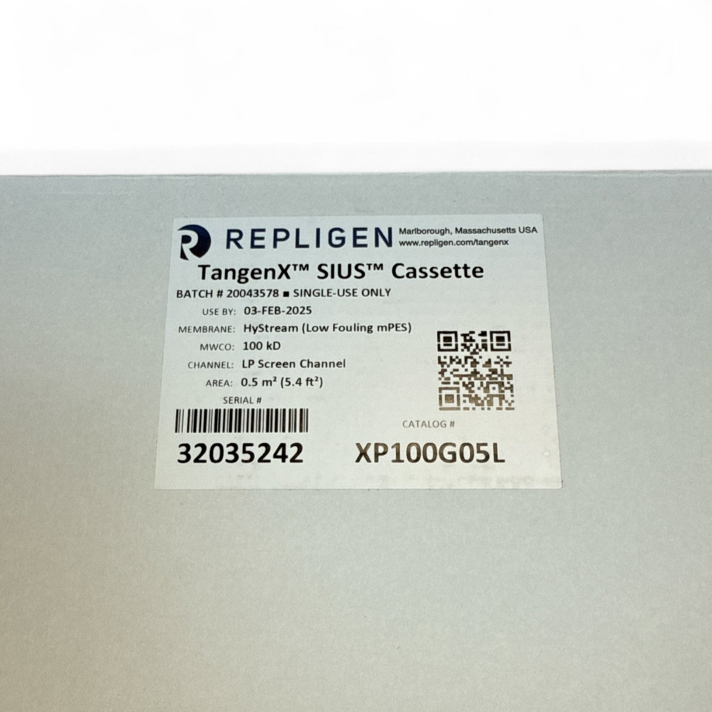 Repligen TangenX SIUS Cassette XP100G05L