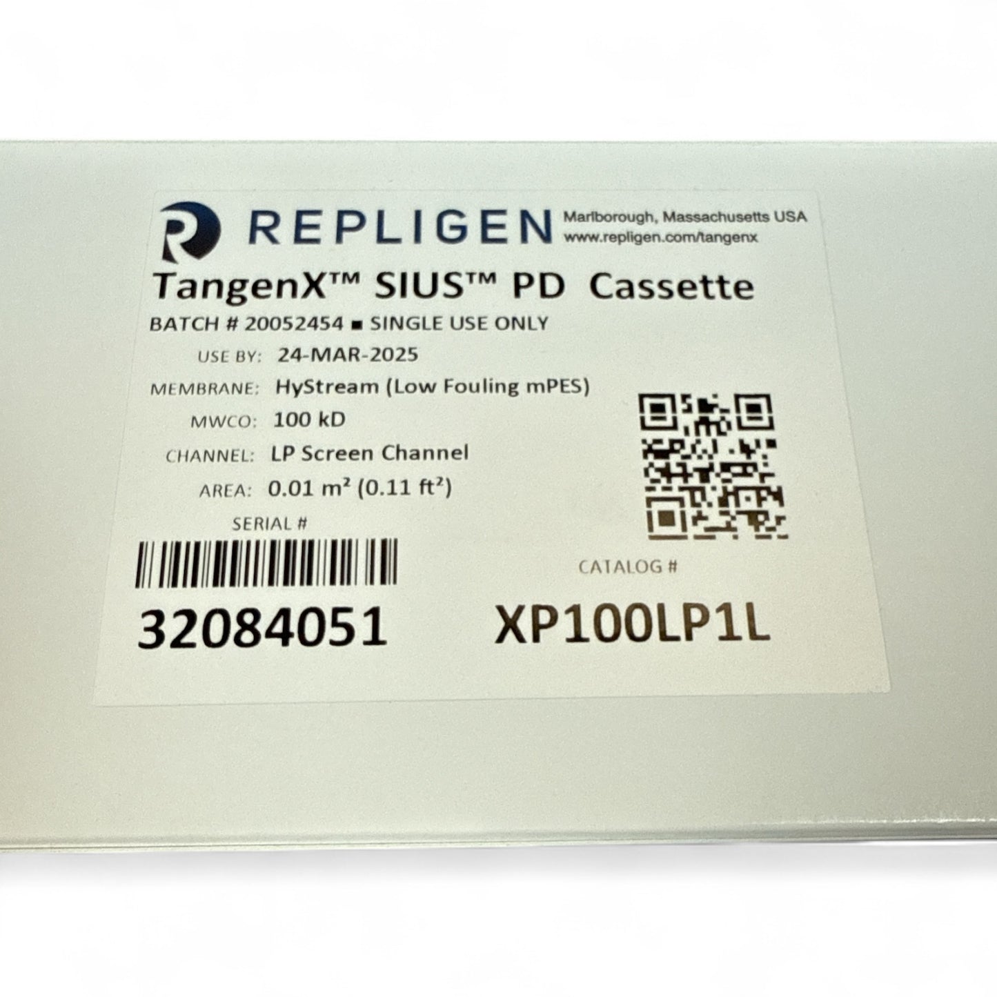 Repligen TangenX SIUS PD Cassette XP100LP1L – 0.01 m² Area – HyStream mPES