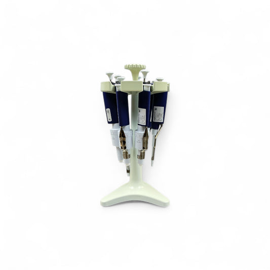 Rainin Pipet-Lite L10ML, L1000, L200, L20 Pipette Lot w/ Stand – 7 Total