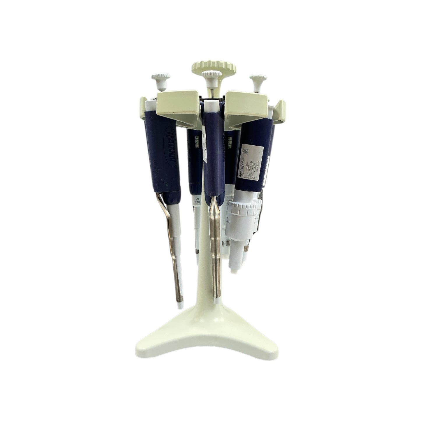 Rainin Pipet-Lite L10ML, L1000, L200, L20 Pipette Lot w/ Stand – 7 Total